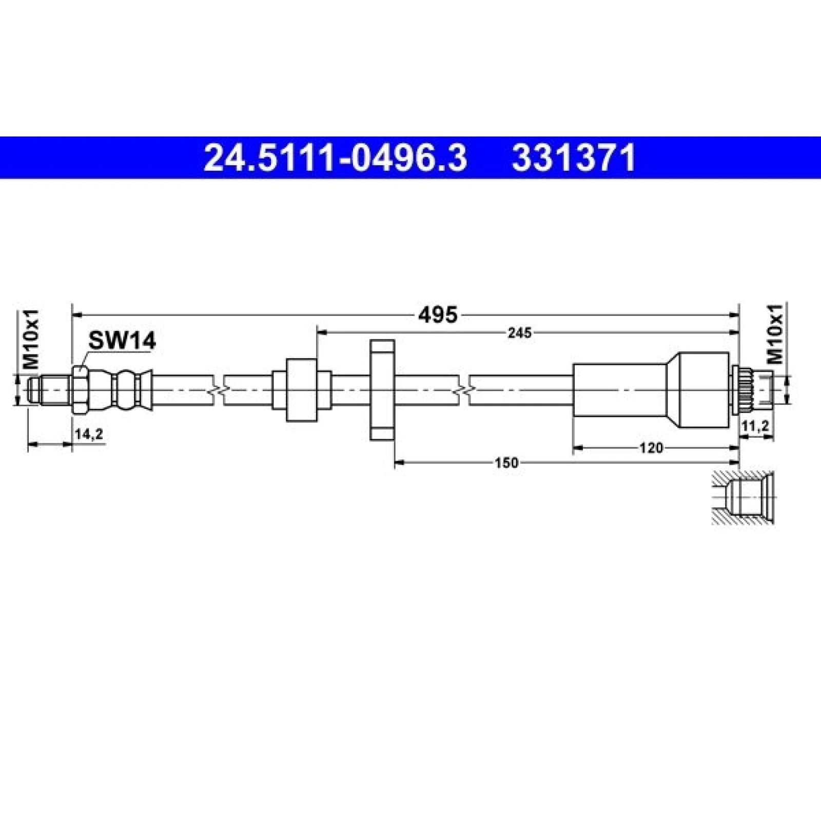 ATE Bremsschlauch 24.5111-0496.3