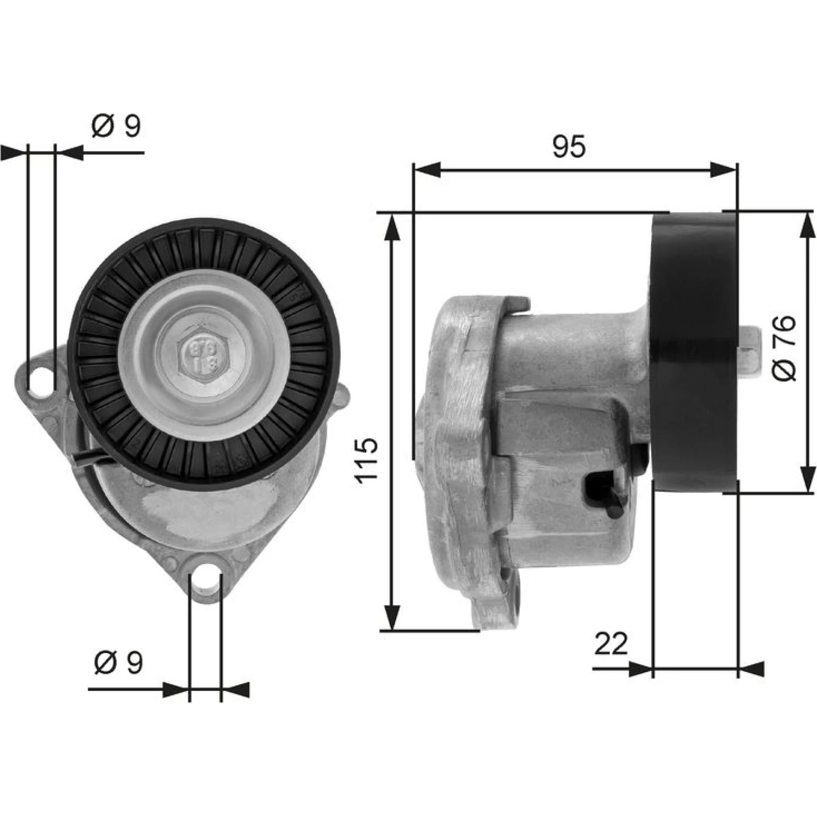 GATES Spannrolle T38448