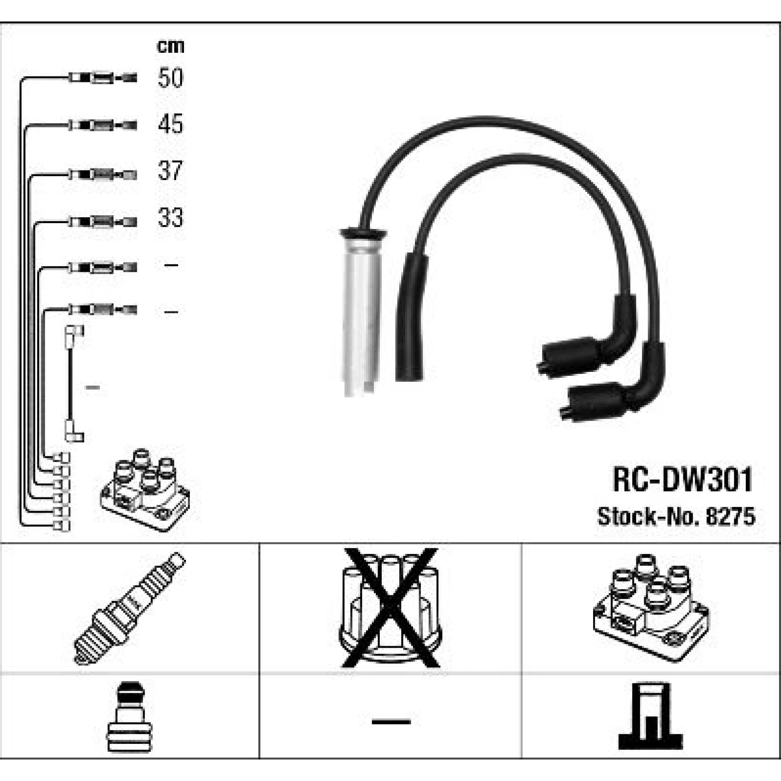 RC-DW301 NGK - Zündkabelsatz 8275