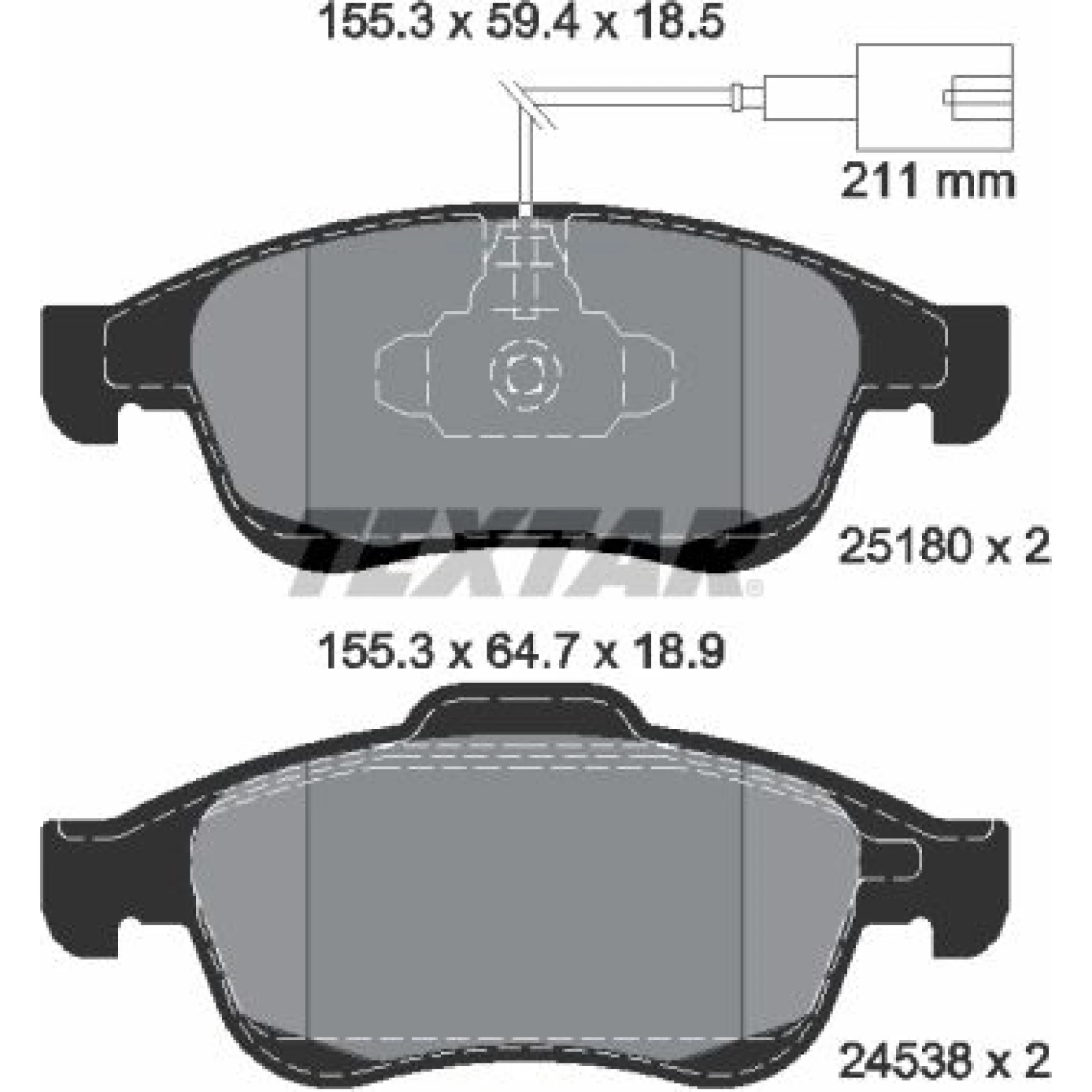 Bremsbelagsatz Alfa P. Giulietta 10- 1.4-1.6 2518001