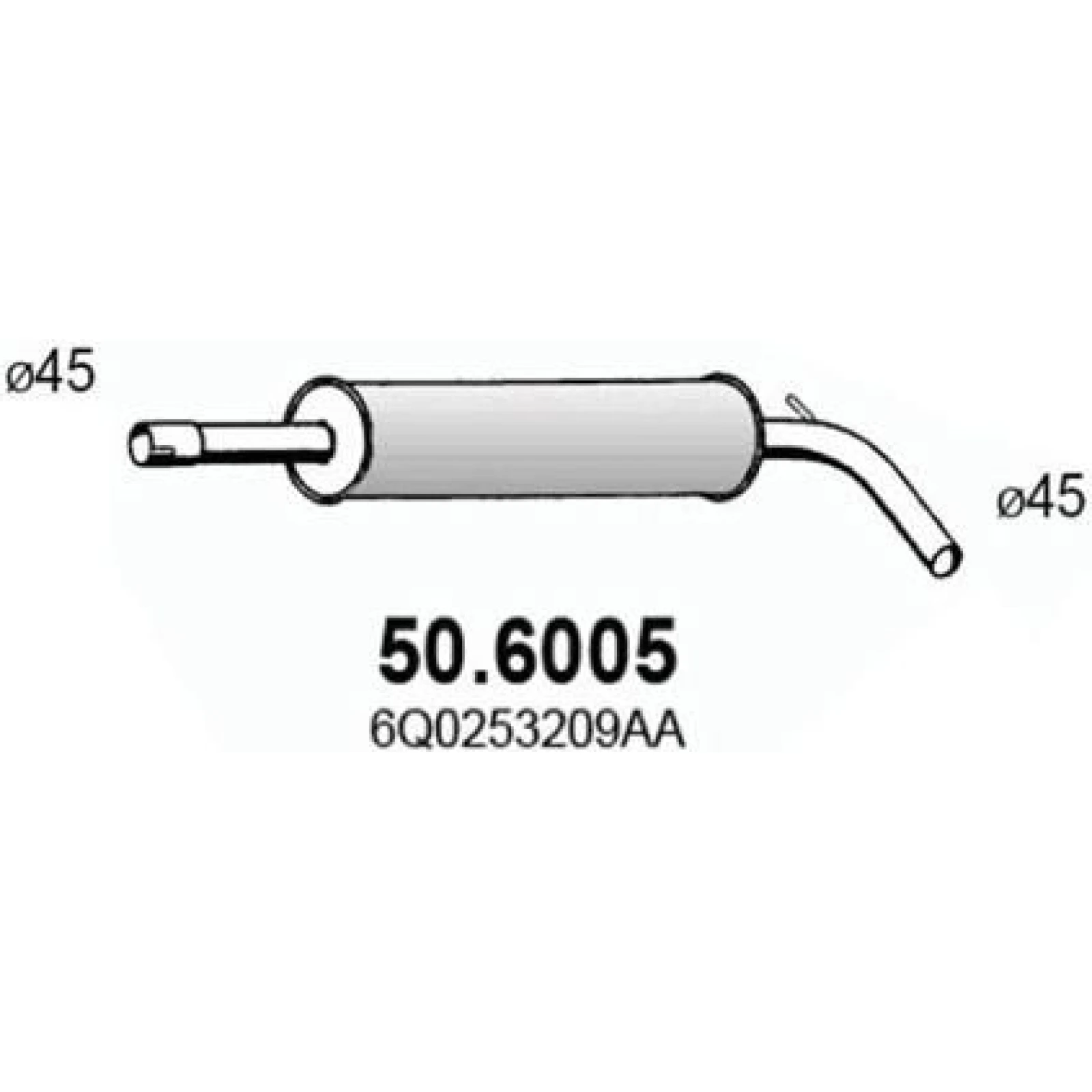 Mittelschalldämpfer 50.6005