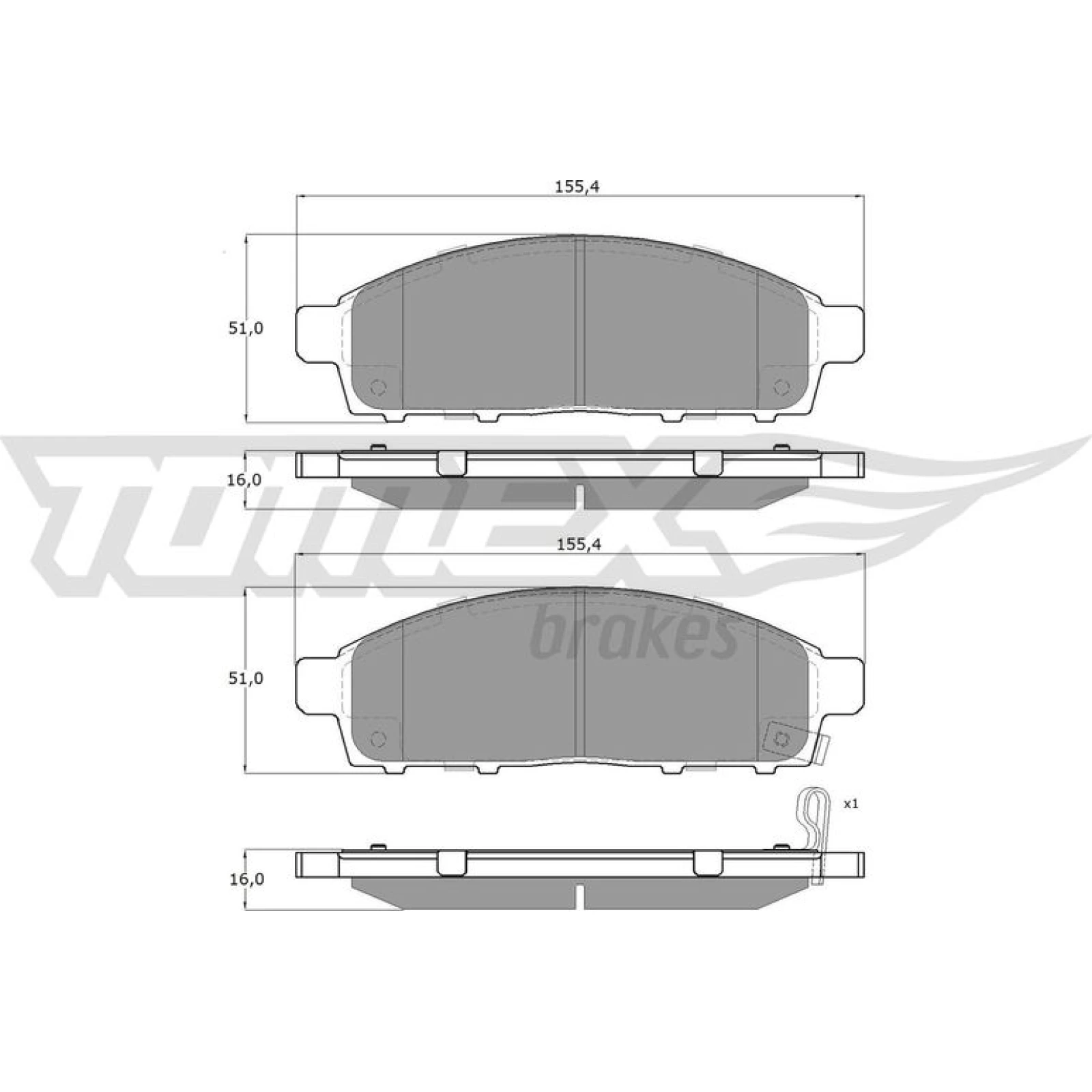 TOMEX brakes Bremsbelagsatz, Scheibenbremse TX 19-31