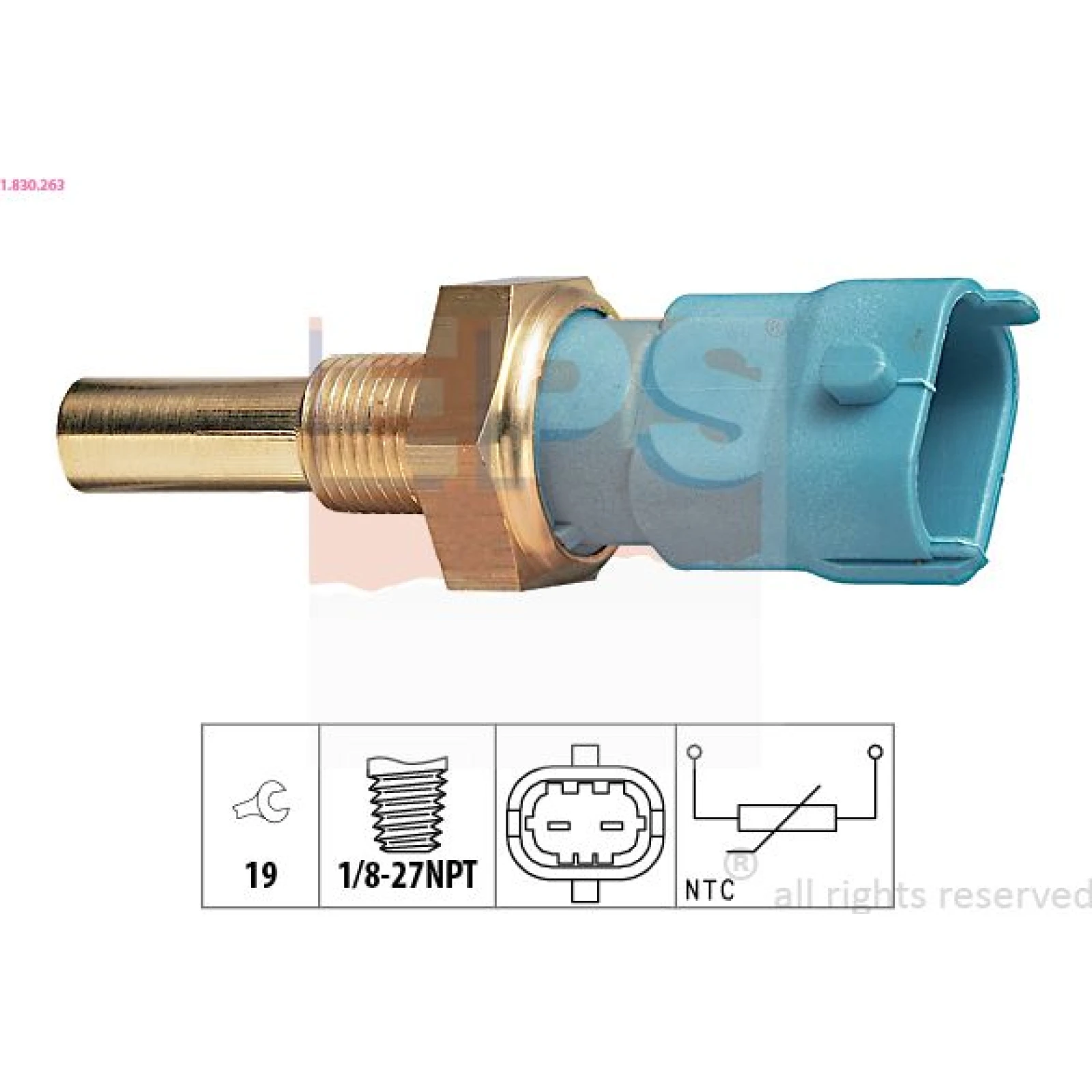 Sensor, Kühlmitteltemperatur 1.830.263