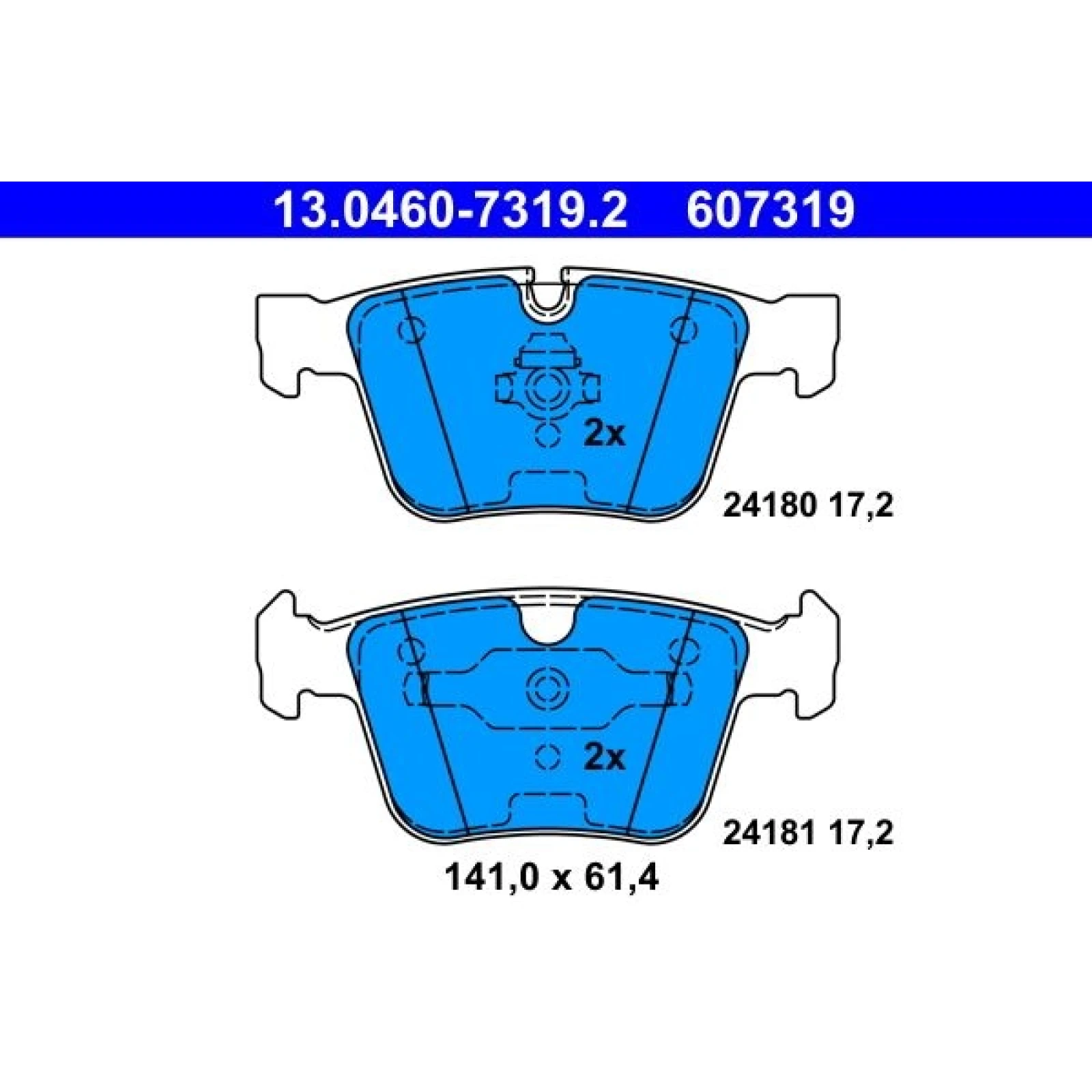 Bremsbelagsatz, Scheibenbremse 13.0460-7319.2