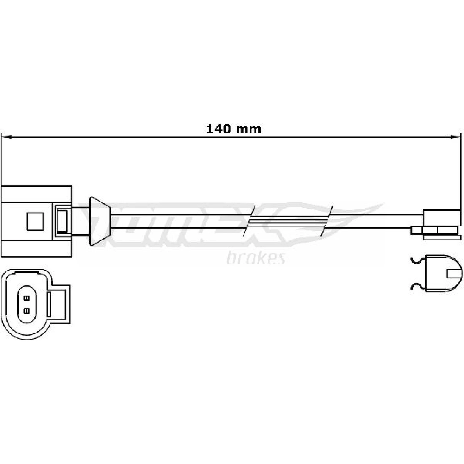 TOMEX brakes Warnkontakt, Bremsbelagverschleiß TX 31-25