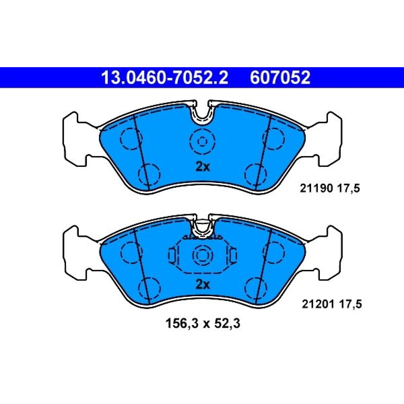 Bremsbelagsatz Opel P. Astra/Vectra 88-03 13.0460-7052.2