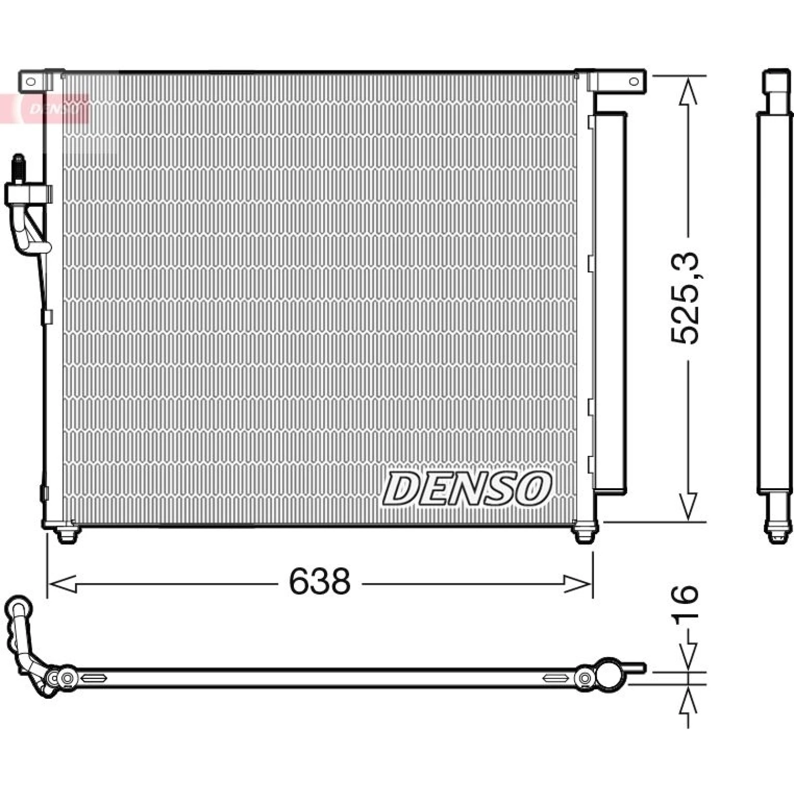 DENSO Kondensator, Klimaanlage DCN10049