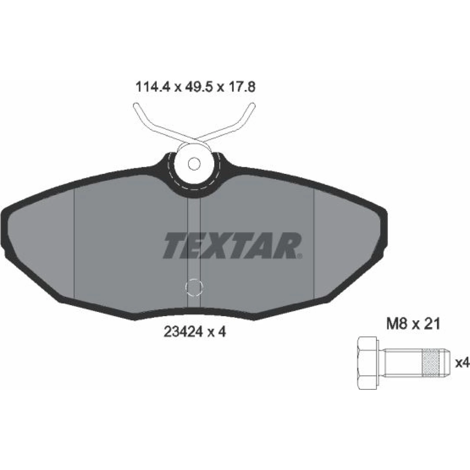 Bremsbelagsatz Jaguar T. S-Type 99-06 2342401