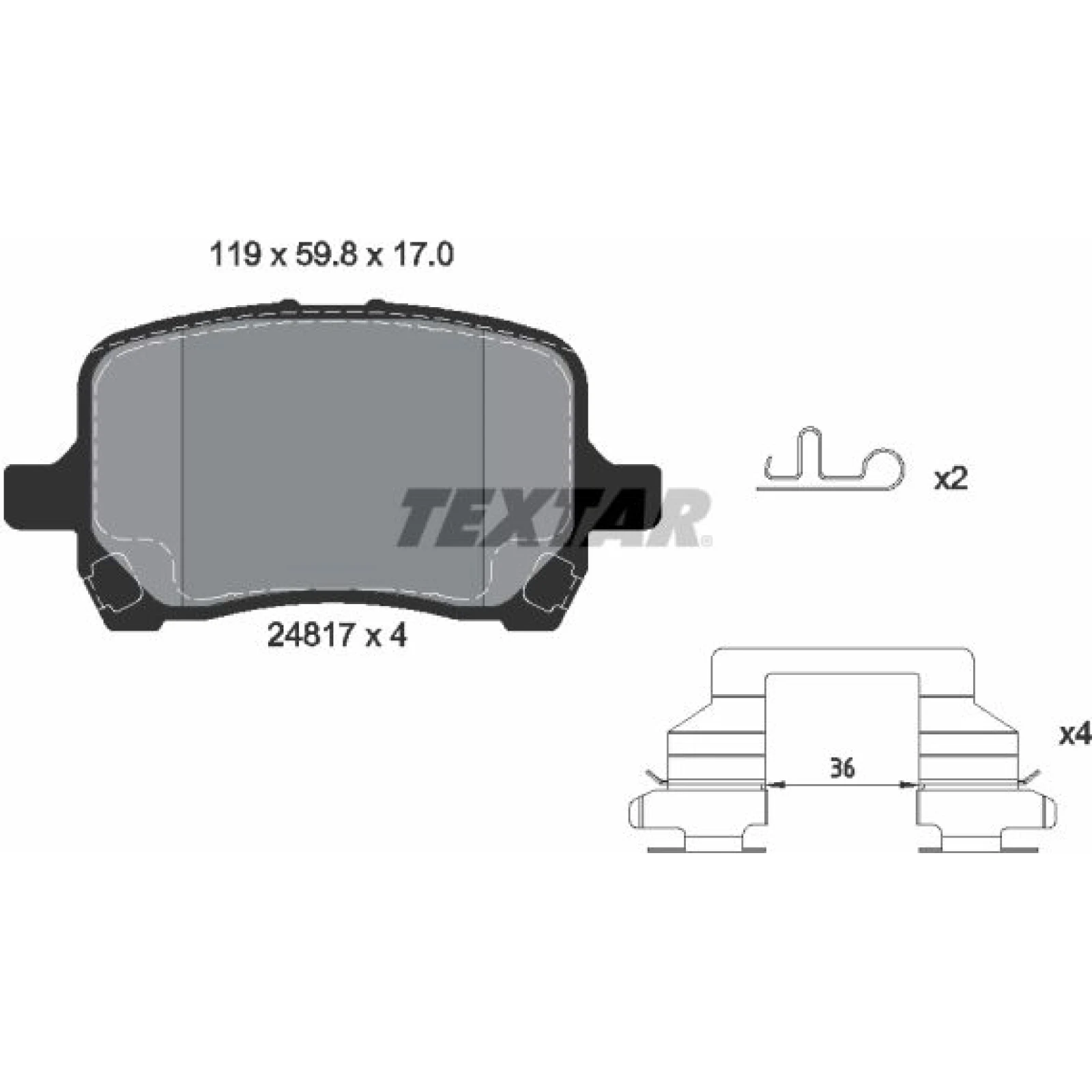 Bremsbelagsatz Chevrolet P. Hhr/Malibu 2.0-3.6 05 2481701