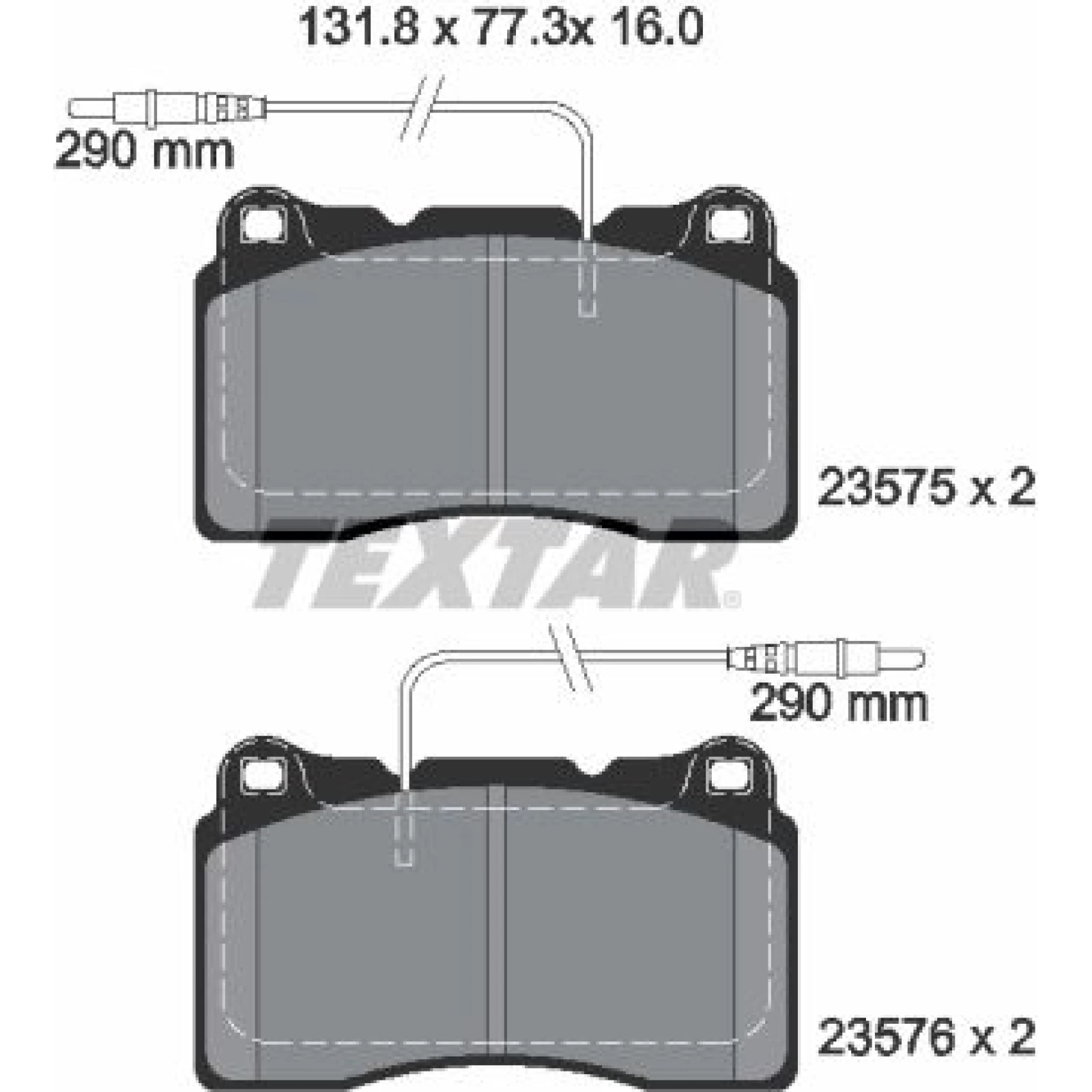 Bremsbelagsatz Peugeot S. 607 00 2357501