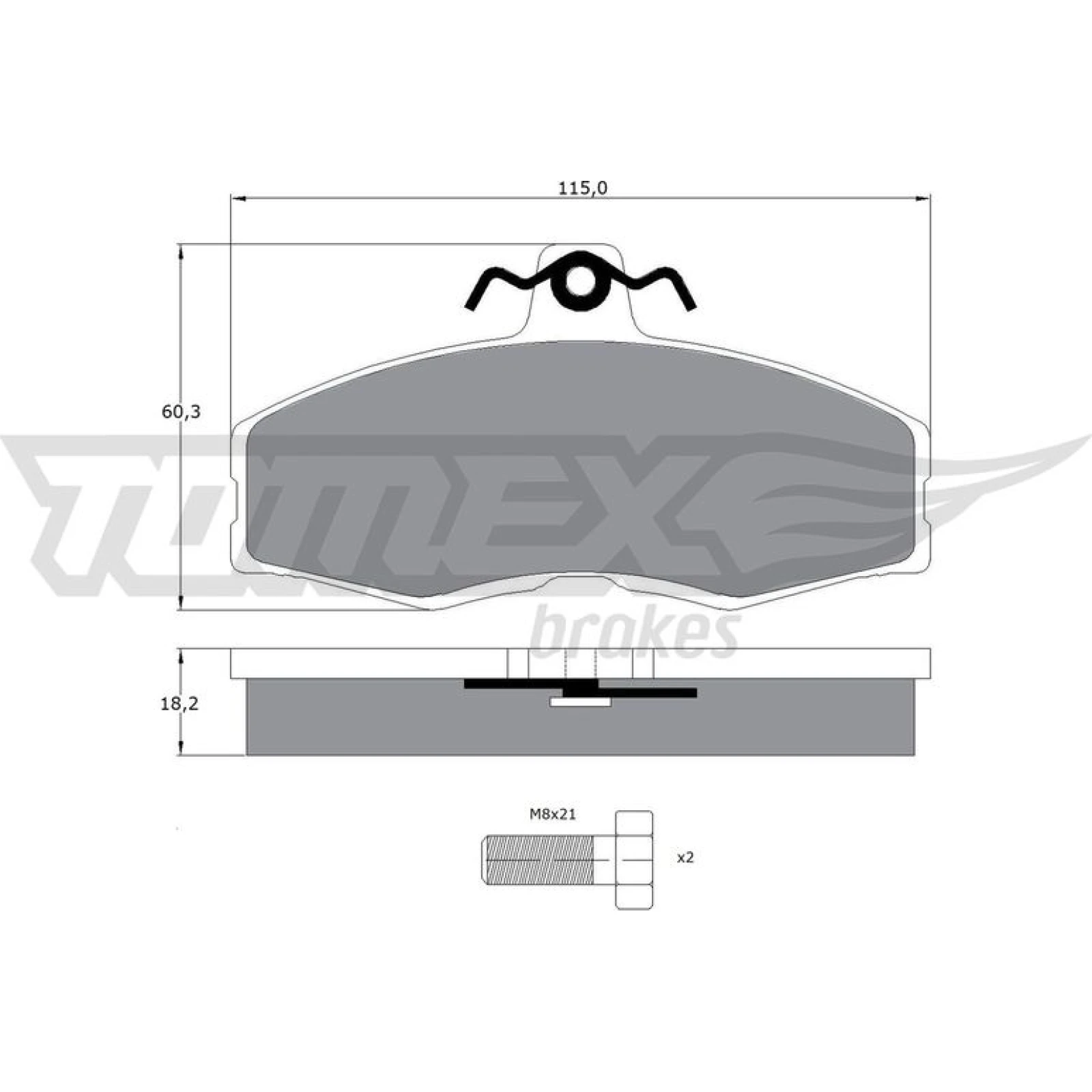 TOMEX brakes Bremsbelagsatz, Scheibenbremse TX 10-27