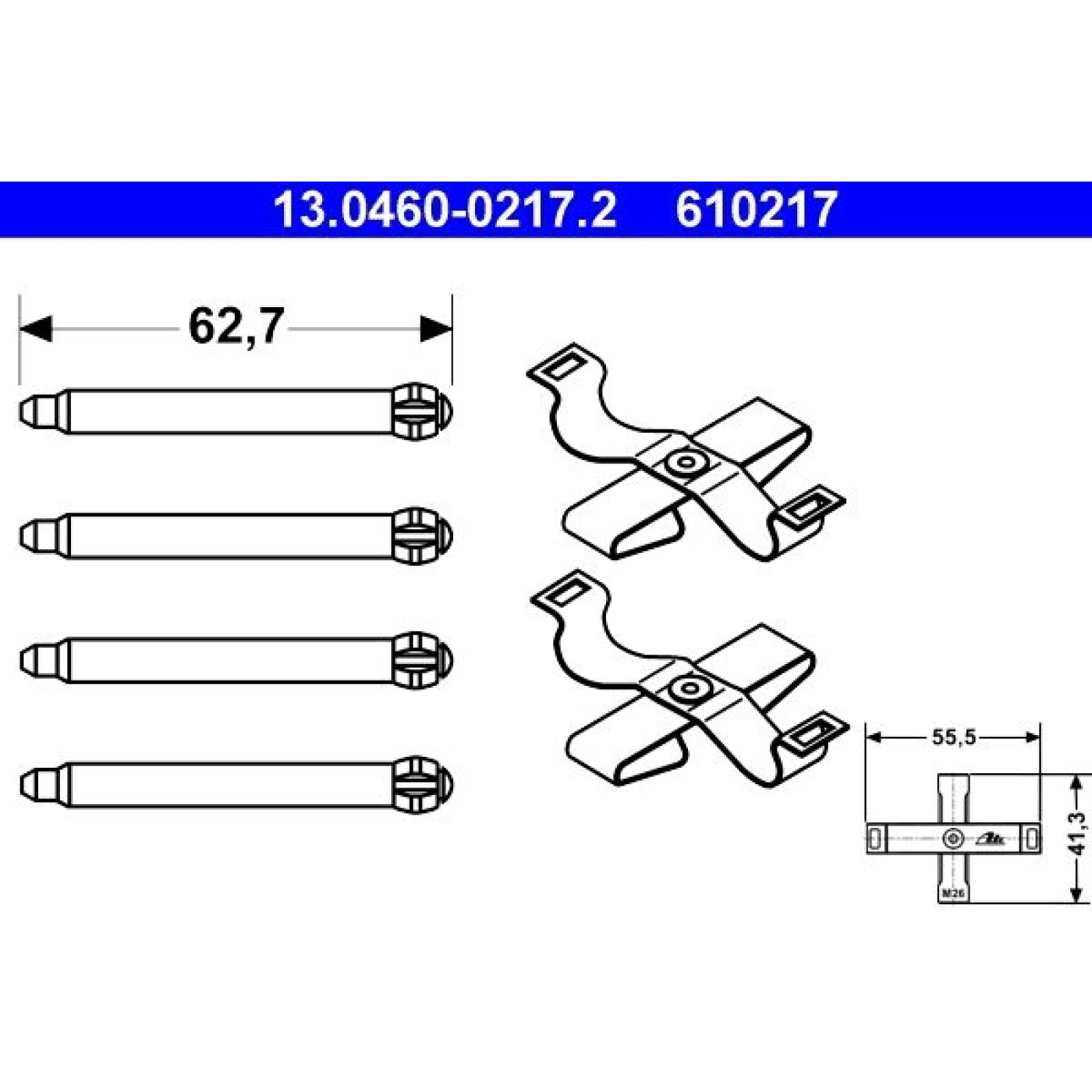 ATE Zubehör, Bremsbeläge 13.0460-0217.2