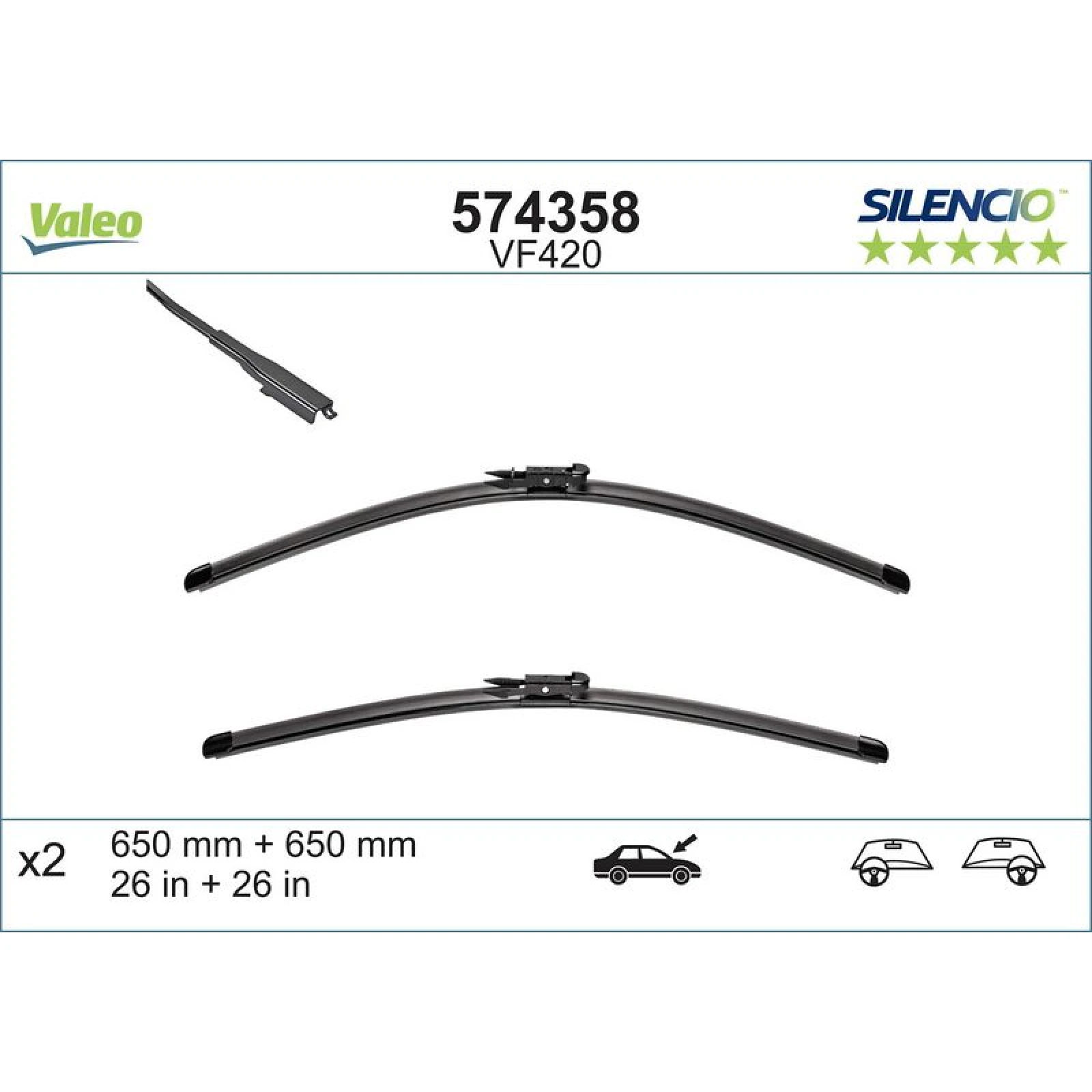 VM420 VALEO Silencio X.TRM Wischer 574358