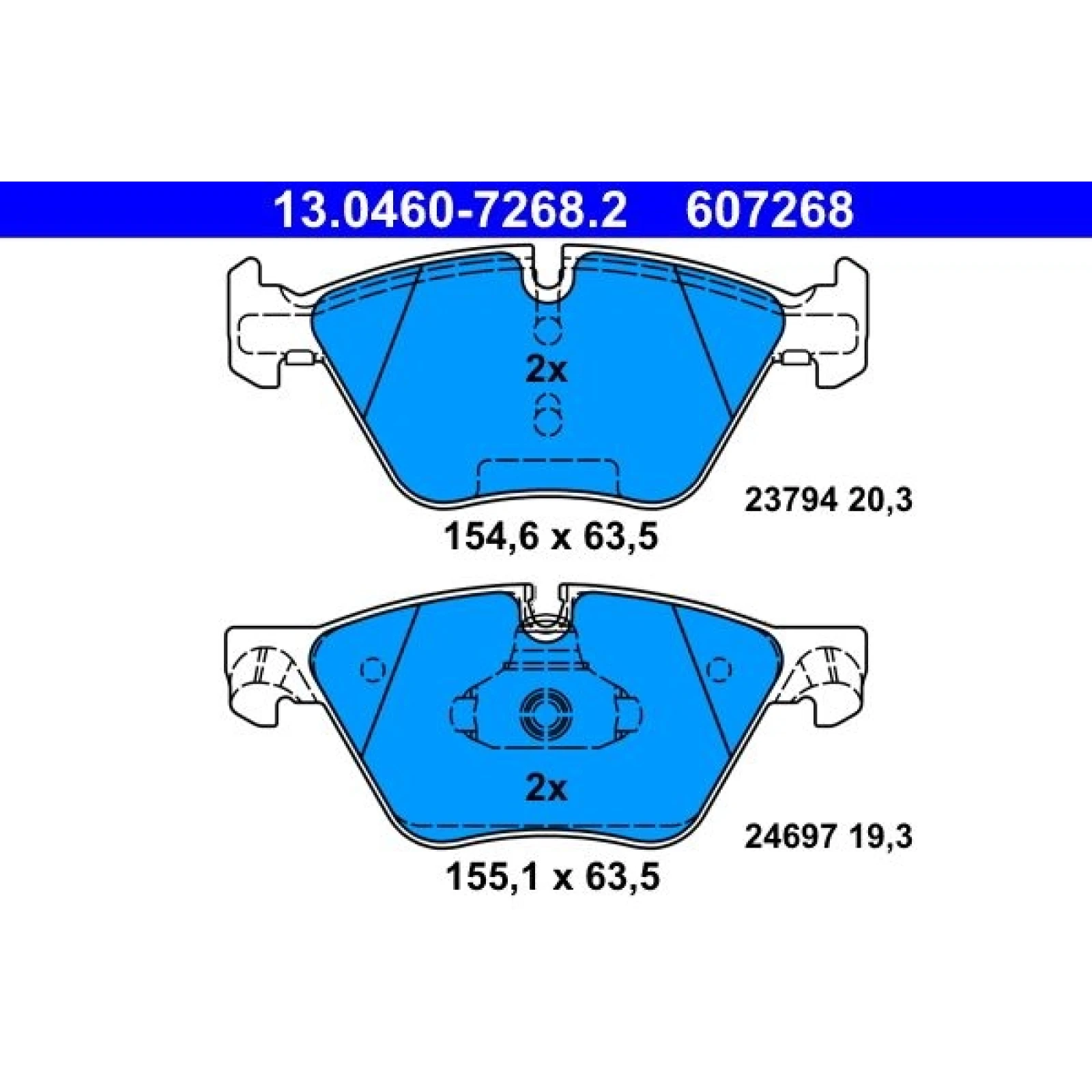 Bremsbelagsatz Bmw P. F10/F11 520-535 10 13.0460-7268.2