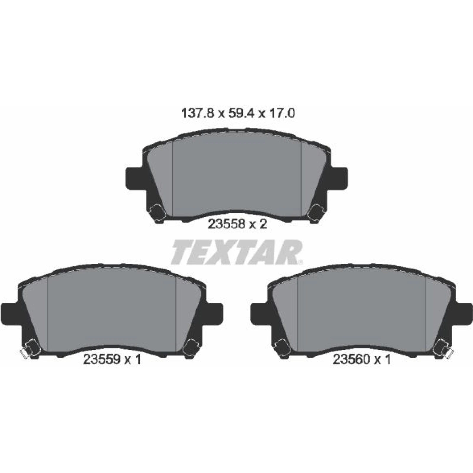 Bremsbelagsatz Subaru P. Impreza 00-/Forester/Legacy 98 2355802