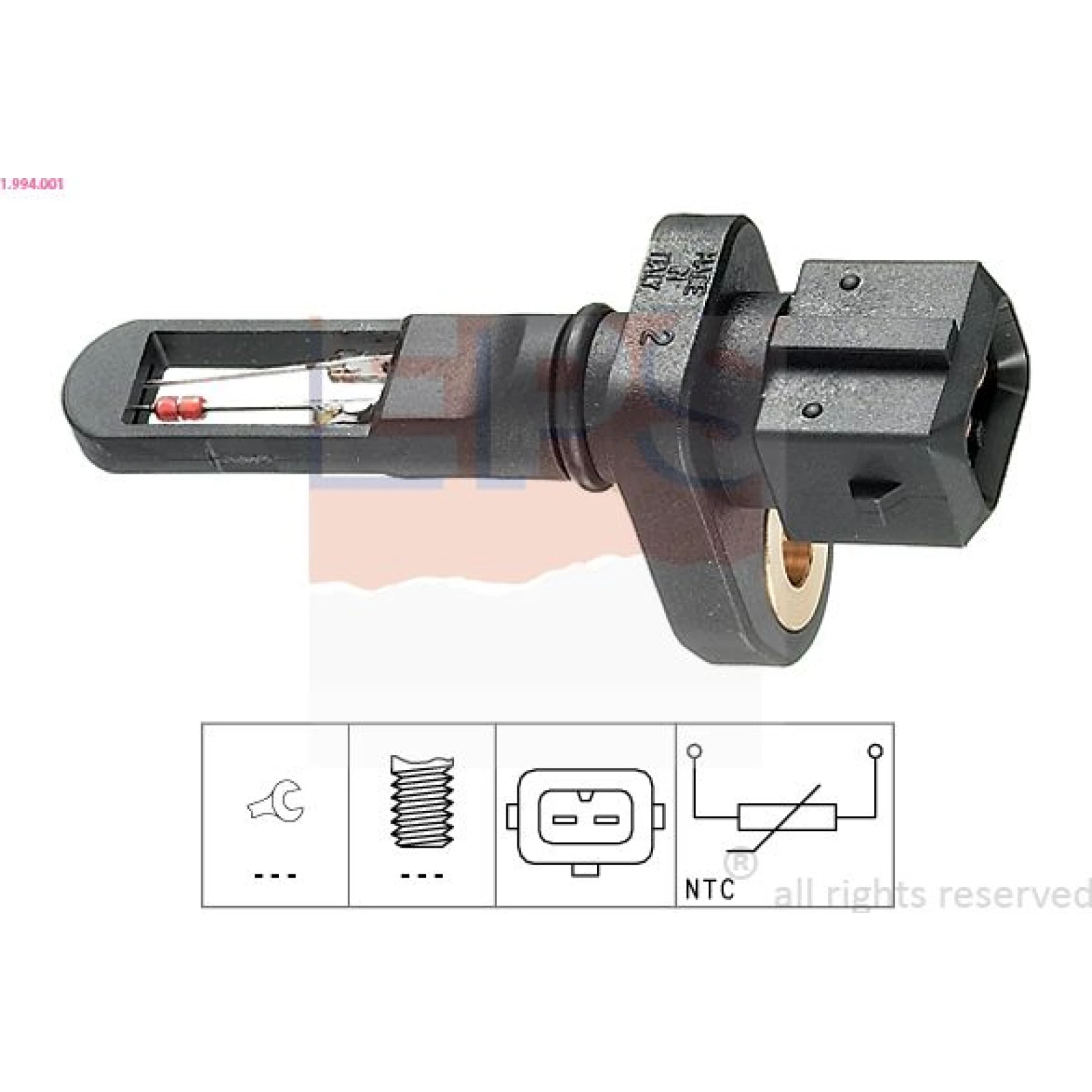 Sensor, Ansauglufttemperatur 1.994.001