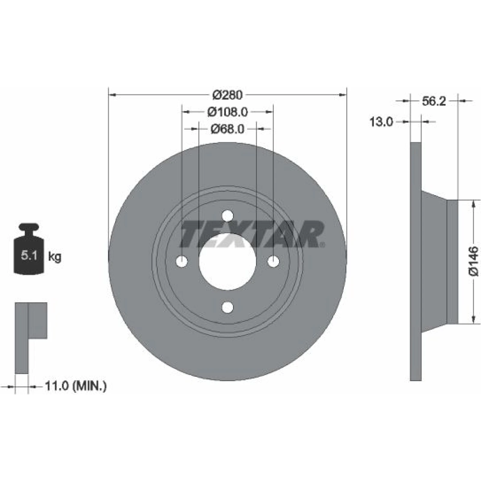 Bremsscheibe Vw P. A80 1.6 92060400