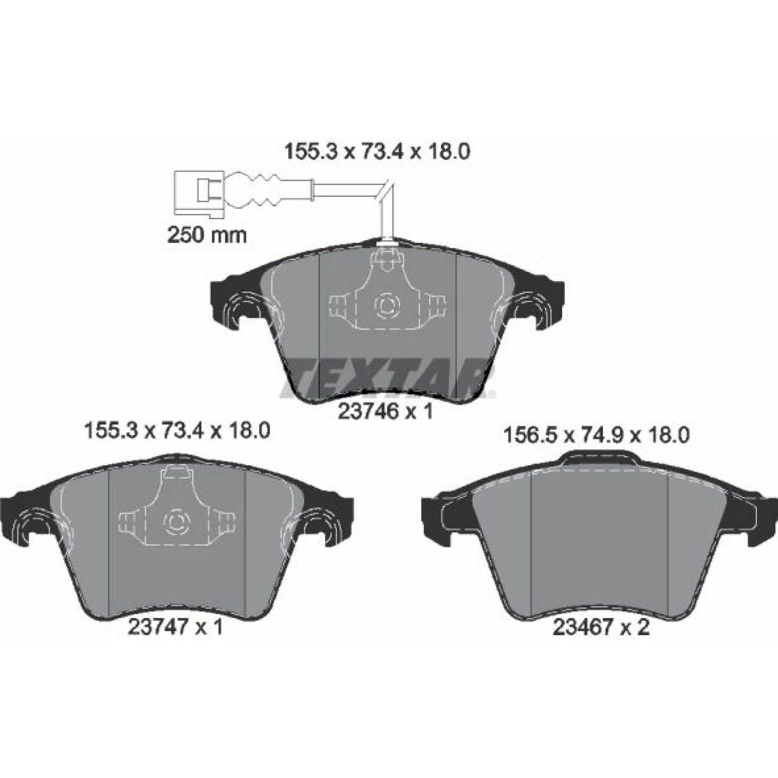 Bremsbelagsatz Vw P. T5 03-17 2374601