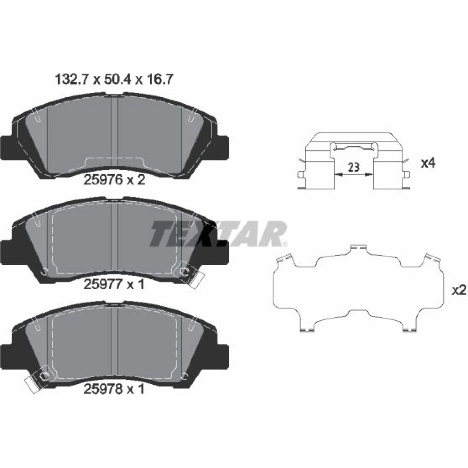 Bremsbelagsatz Hyundai P. I10 1,0-1,2 13 2597601