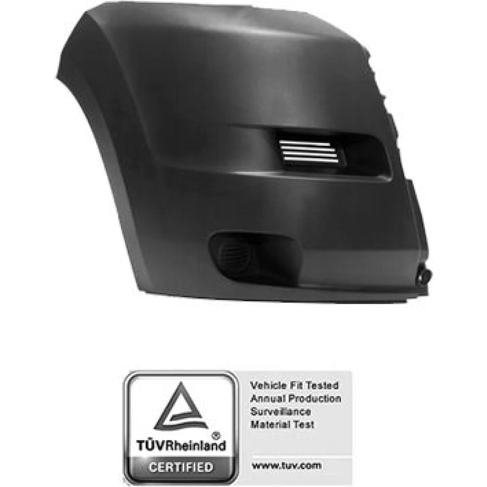 Stoßecke vorne rechts anthrazit mit oder ohne nebelscheinwerfer ohne löcher für verbreiterung Premium Quality, passend für Fiat Ducato 250-290 /