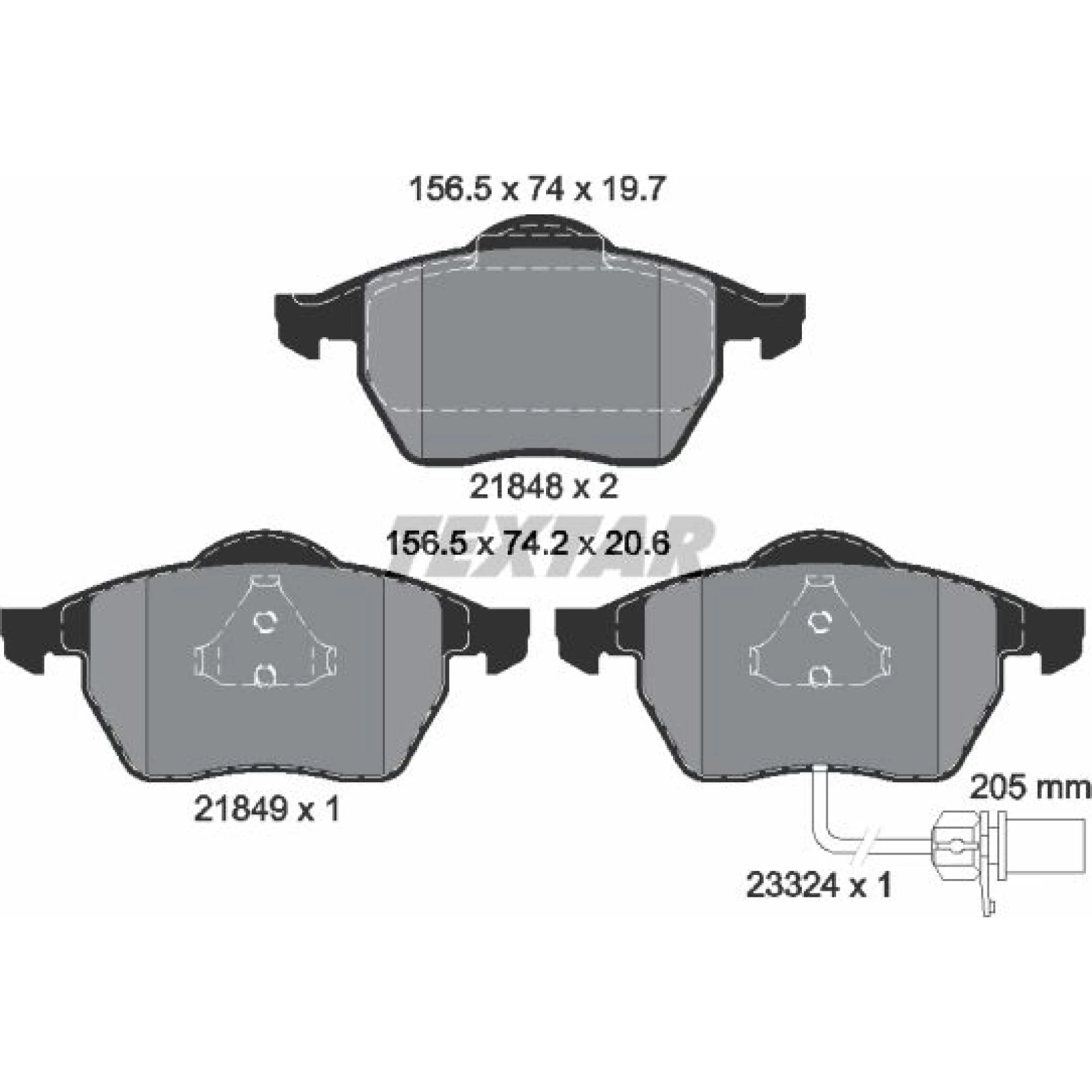 Bremsbelagsatz Vw P. Sharan 00- 1 Sensor 2184903