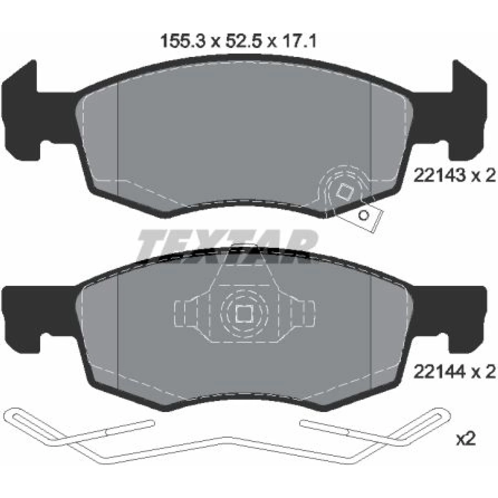 Textar Bremsbelagsatz 2214301