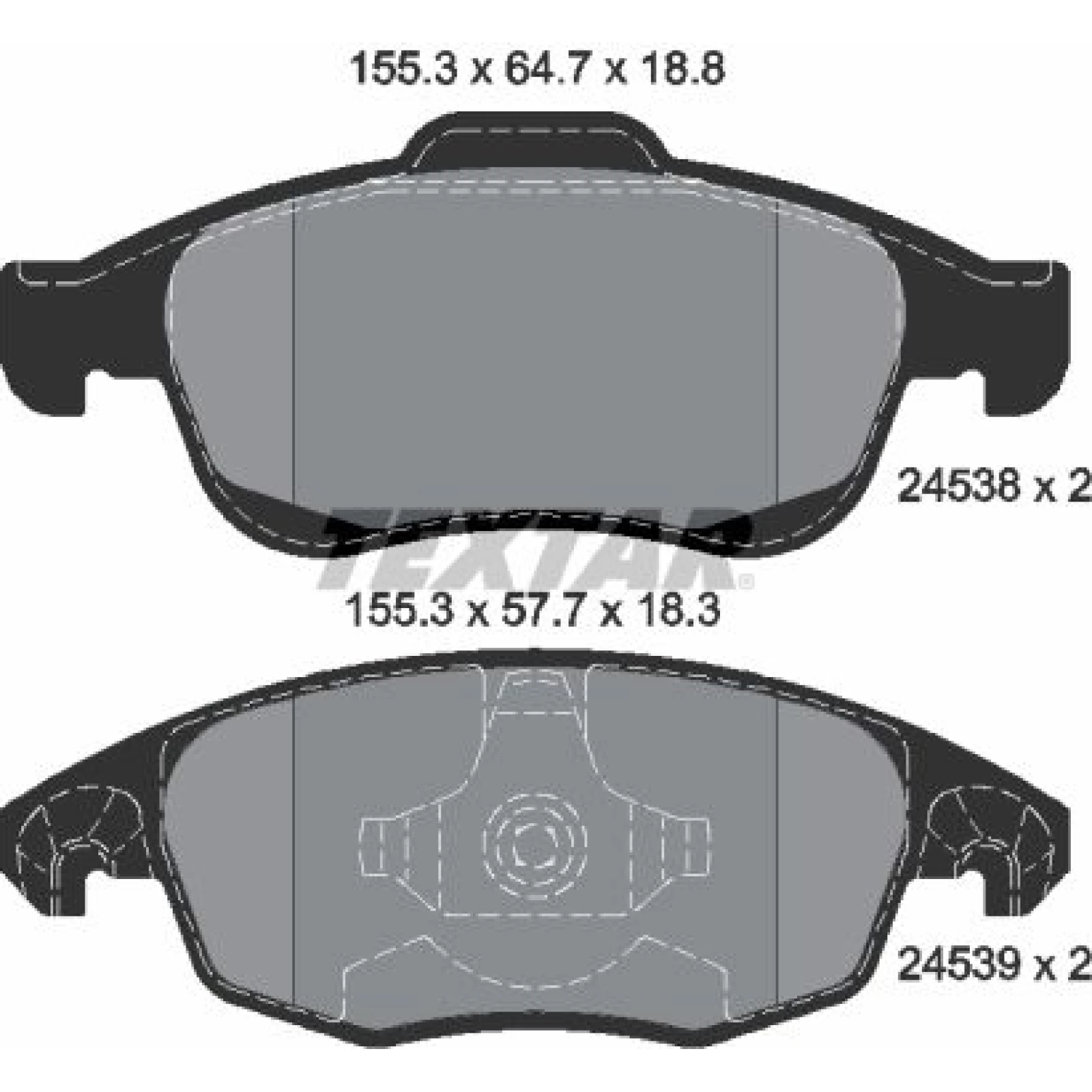 Bremsbelagsatz Citroen P. Berlingo 08-/C4/Ds4/Ds5/5008 2453801