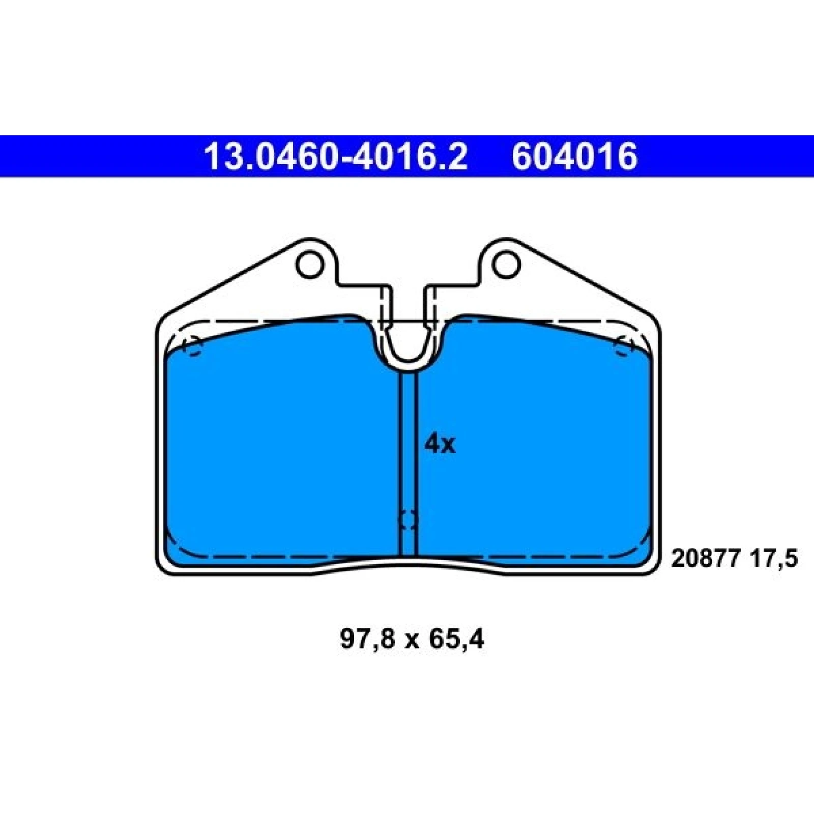 ATE Bremsbeläge 13.0460-4016.2