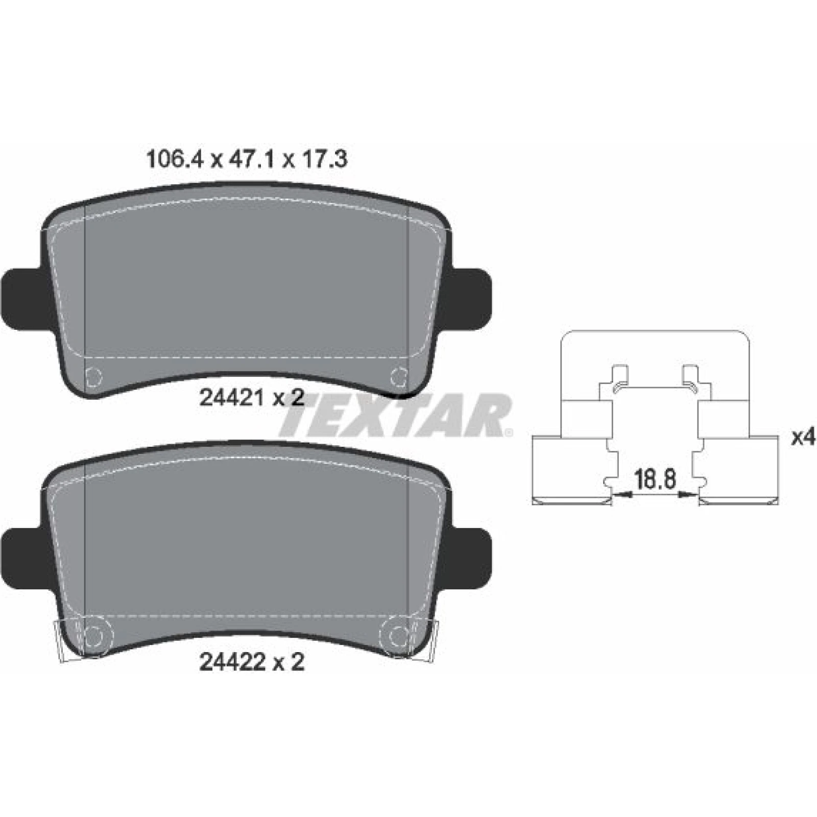 Bremsbelagsatz Opel T. Insignia 08- 1,6-2,0/Cdti 2442101