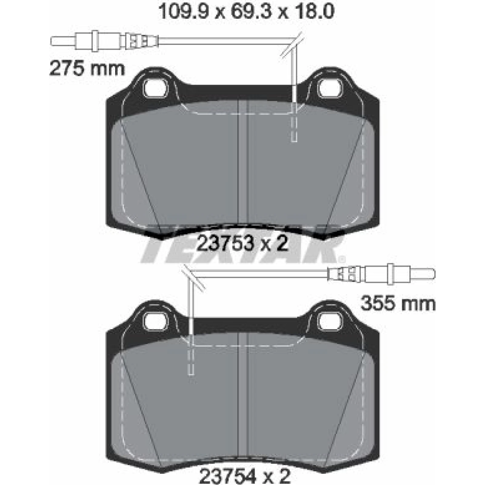 Bremsbelagsatz Peugeot S. 406 97 2375301