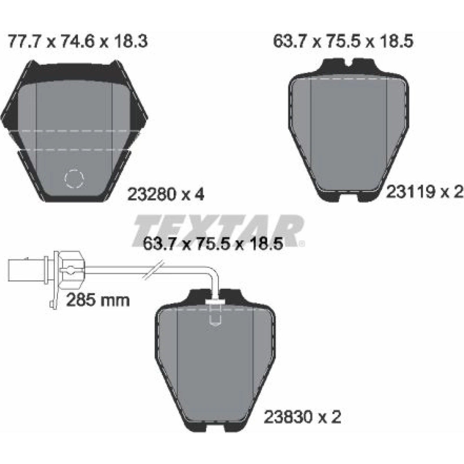 Bremsbelagsatz Vw P. A6 (8St) 2328001