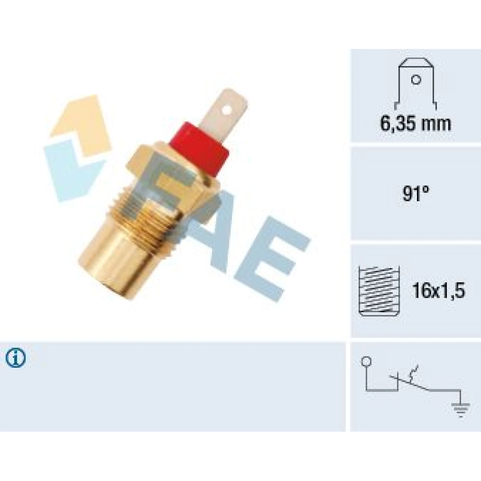 FAE Temperaturschalter, Kühlmittelwarnlampe 35101