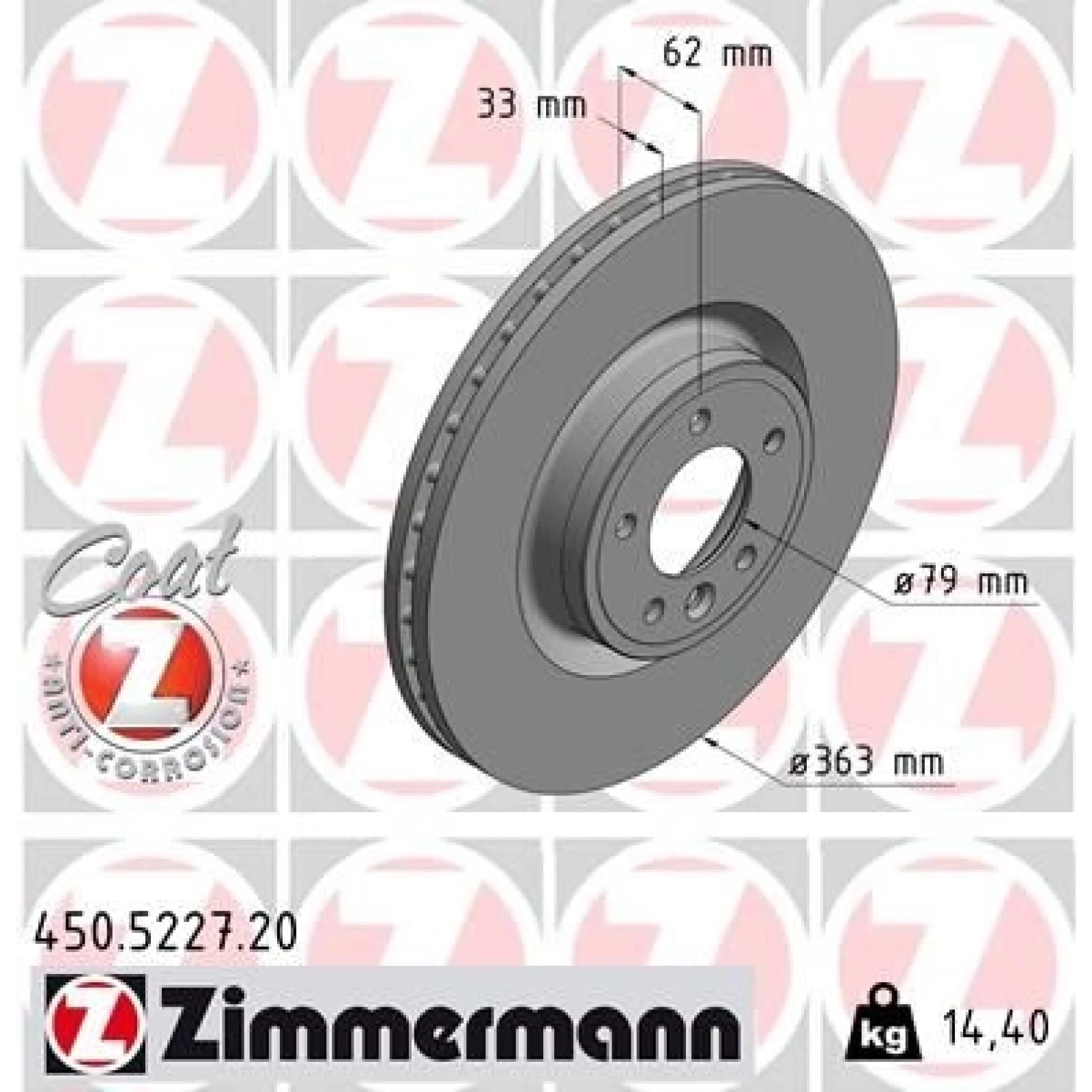ZIMMERMANN Bremsscheibe 450.5227.20