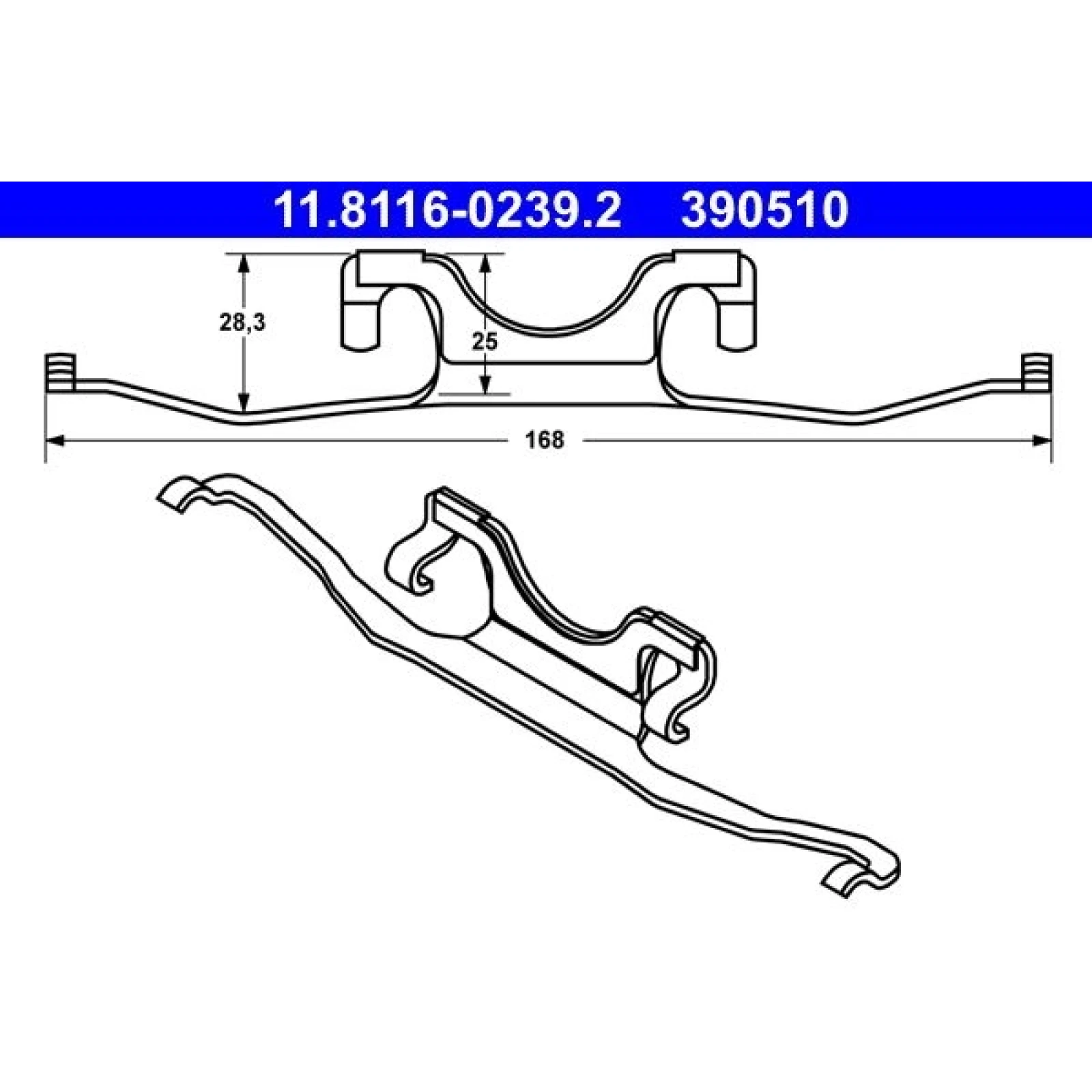 Feder, Bremssattel 11.8116-0239.2