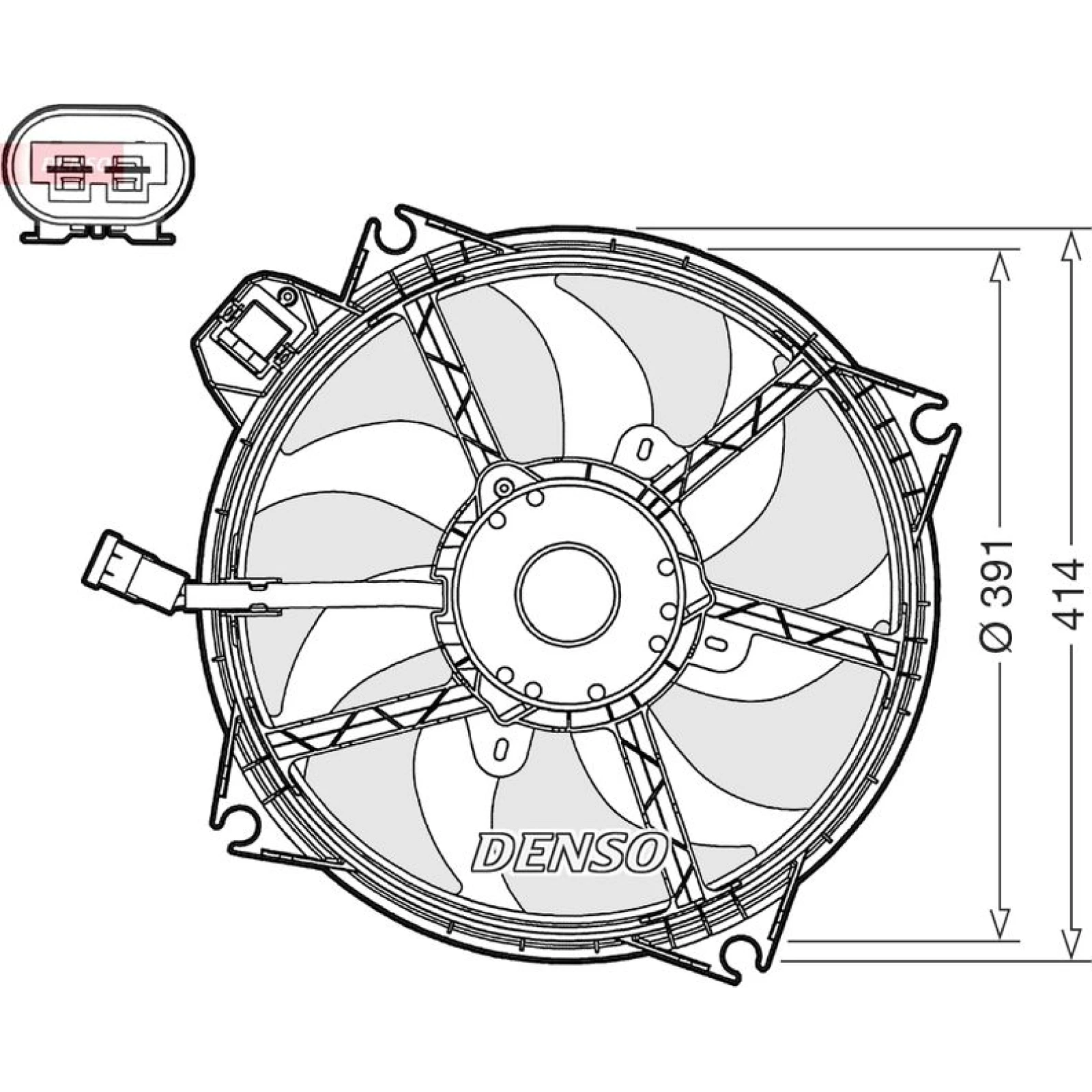 DENSO Lüfter, Motorkühlung DER23005