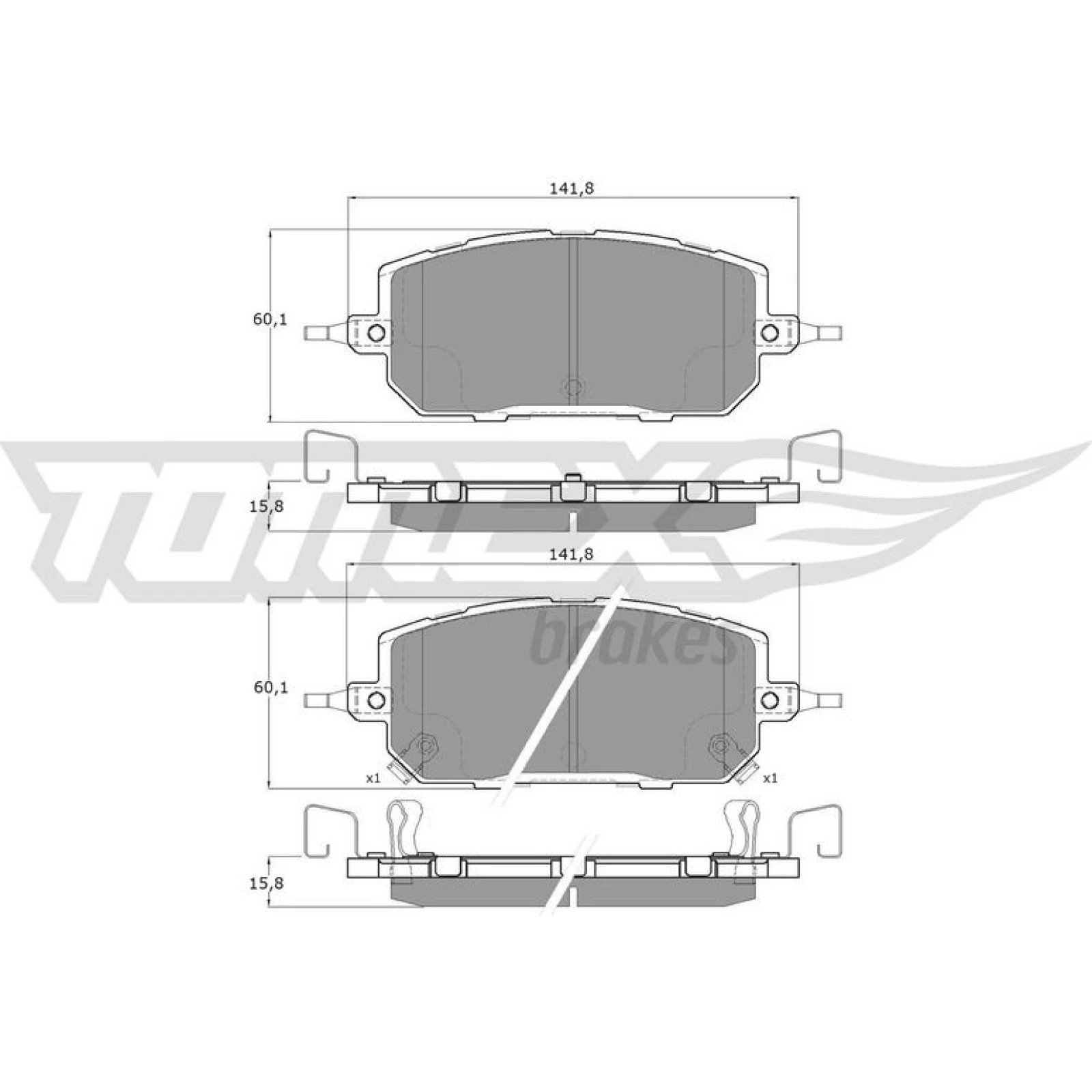 TOMEX brakes Bremsbelagsatz, Scheibenbremse TX 60-28