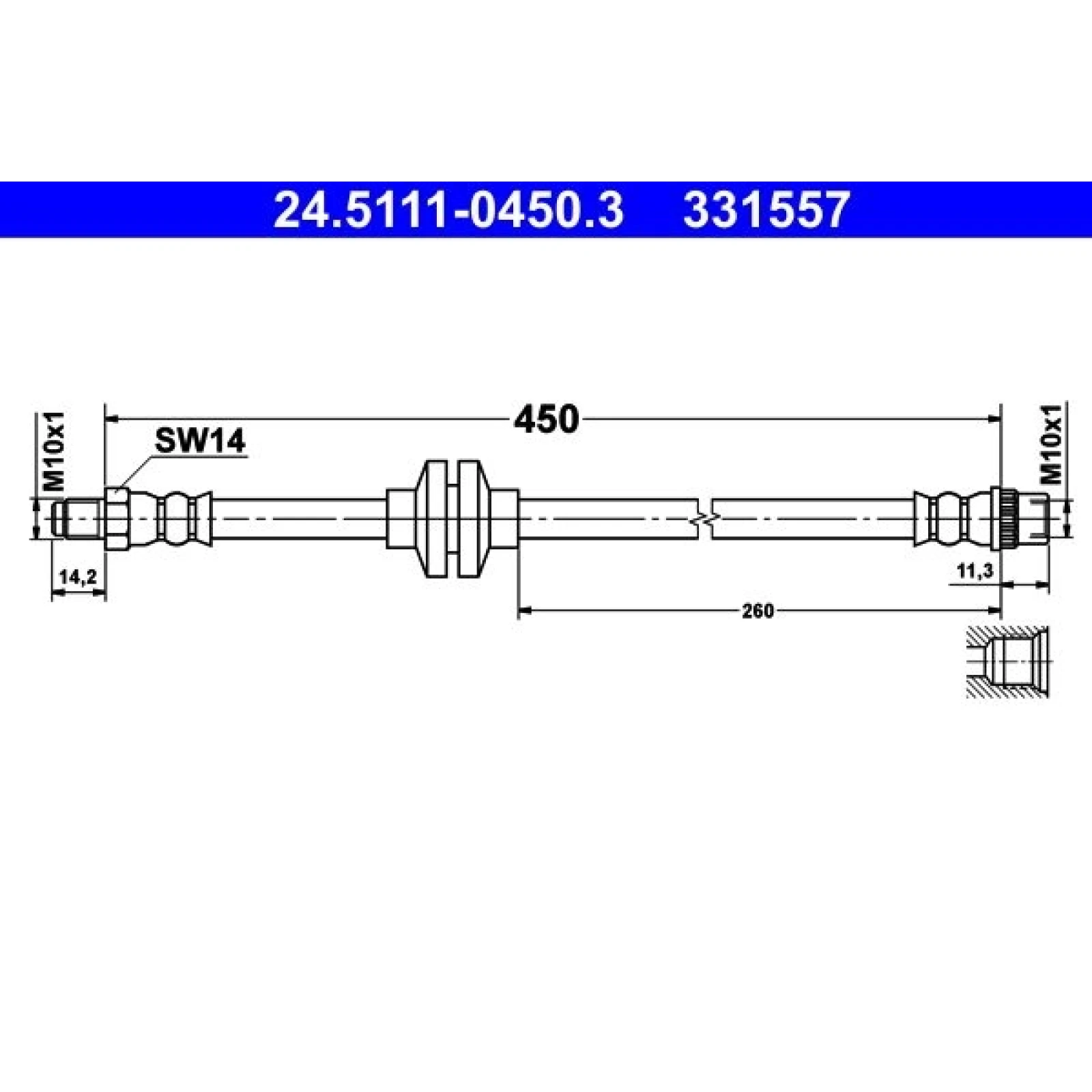 ATE Bremsschlauch 24.5111-0450.3
