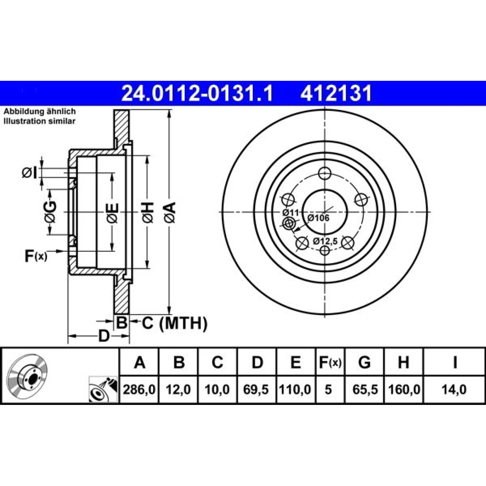 Bremsscheibe Opel T. Omega 94-03 24.0112-0131.1