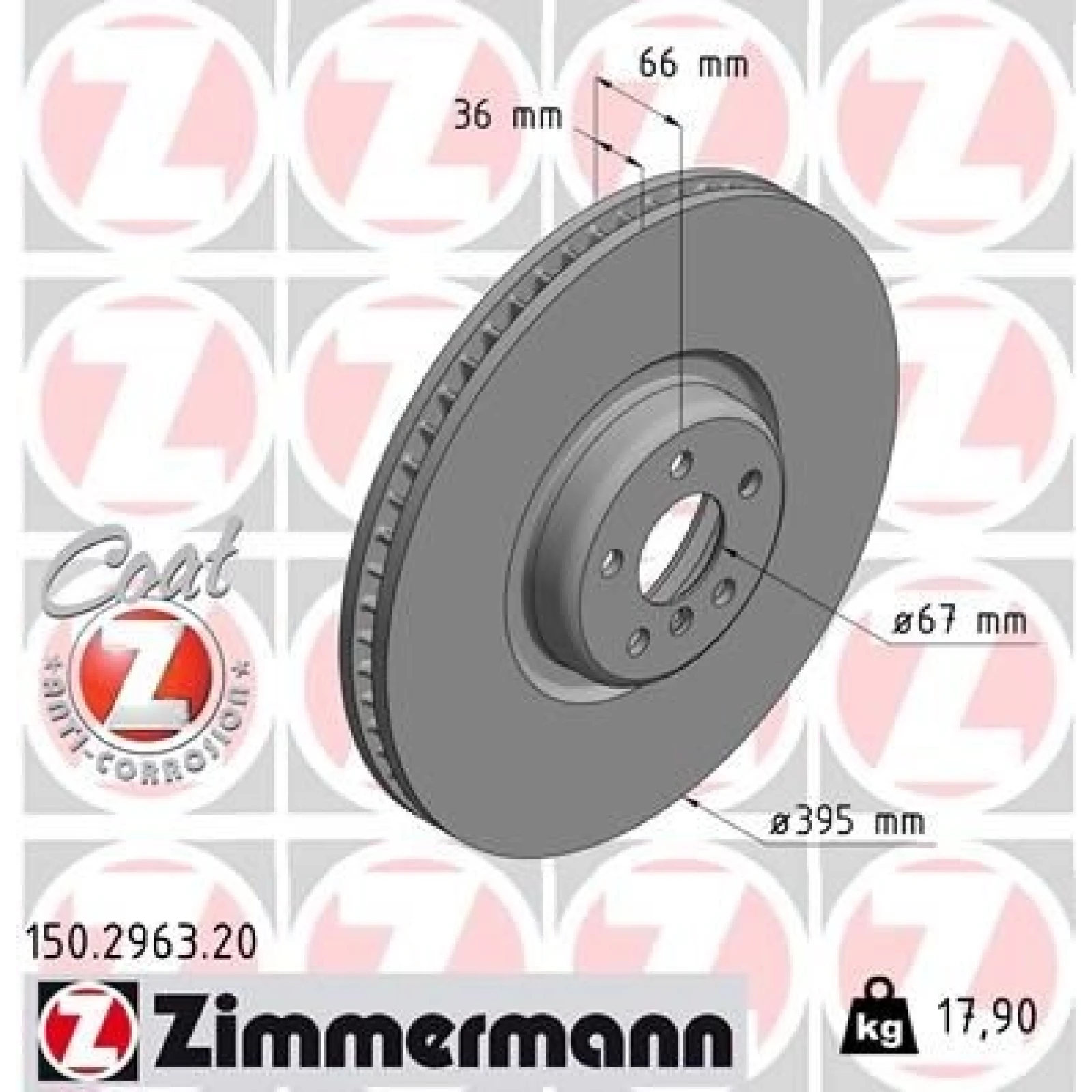 ZIMMERMANN Bremsscheibe 150.2963.20
