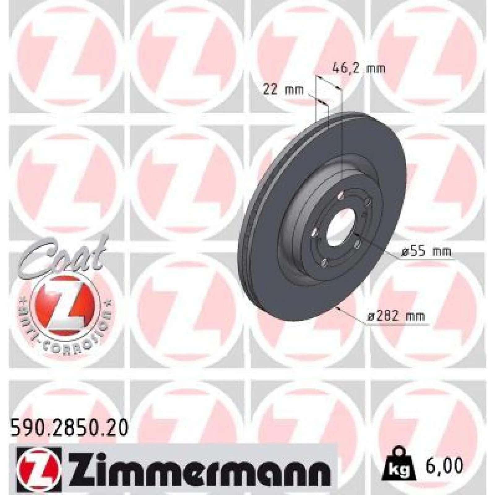 ZIMMERMANN Bremsscheibe 590.2850.20