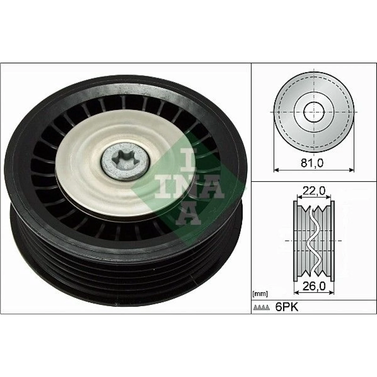 Umlenk-/Führungsrolle, Keilrippenriemen 532 0678 10