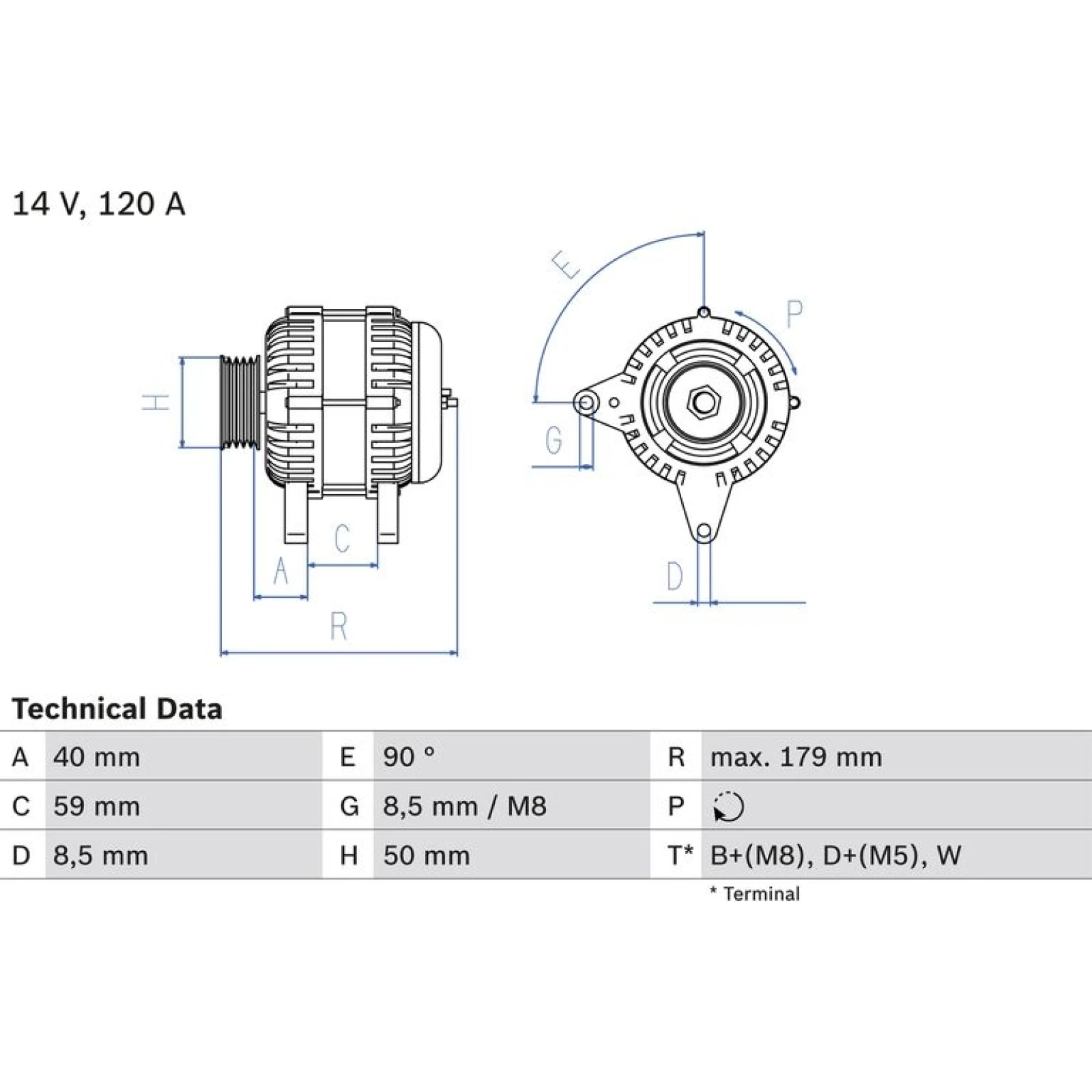 Lichtmaschine 0 986 038 950