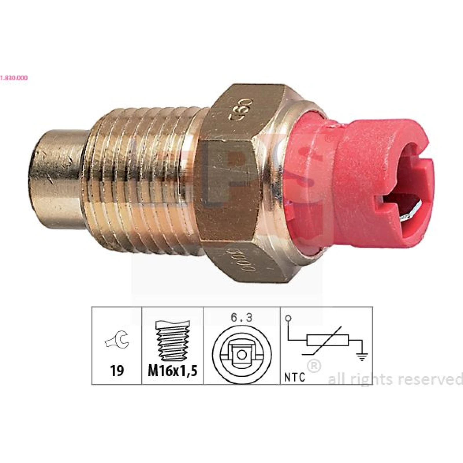 Sensor, Kühlmitteltemperatur 1.830.000