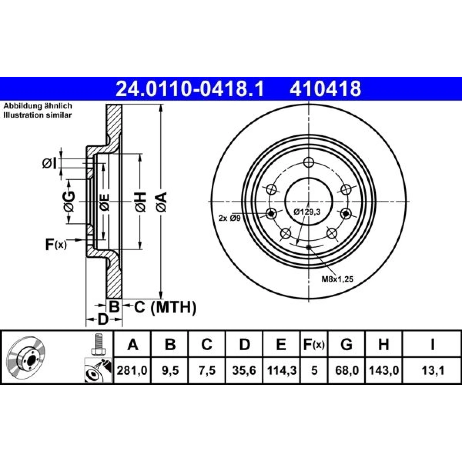 Bremsscheibe 24.0110-0418.1