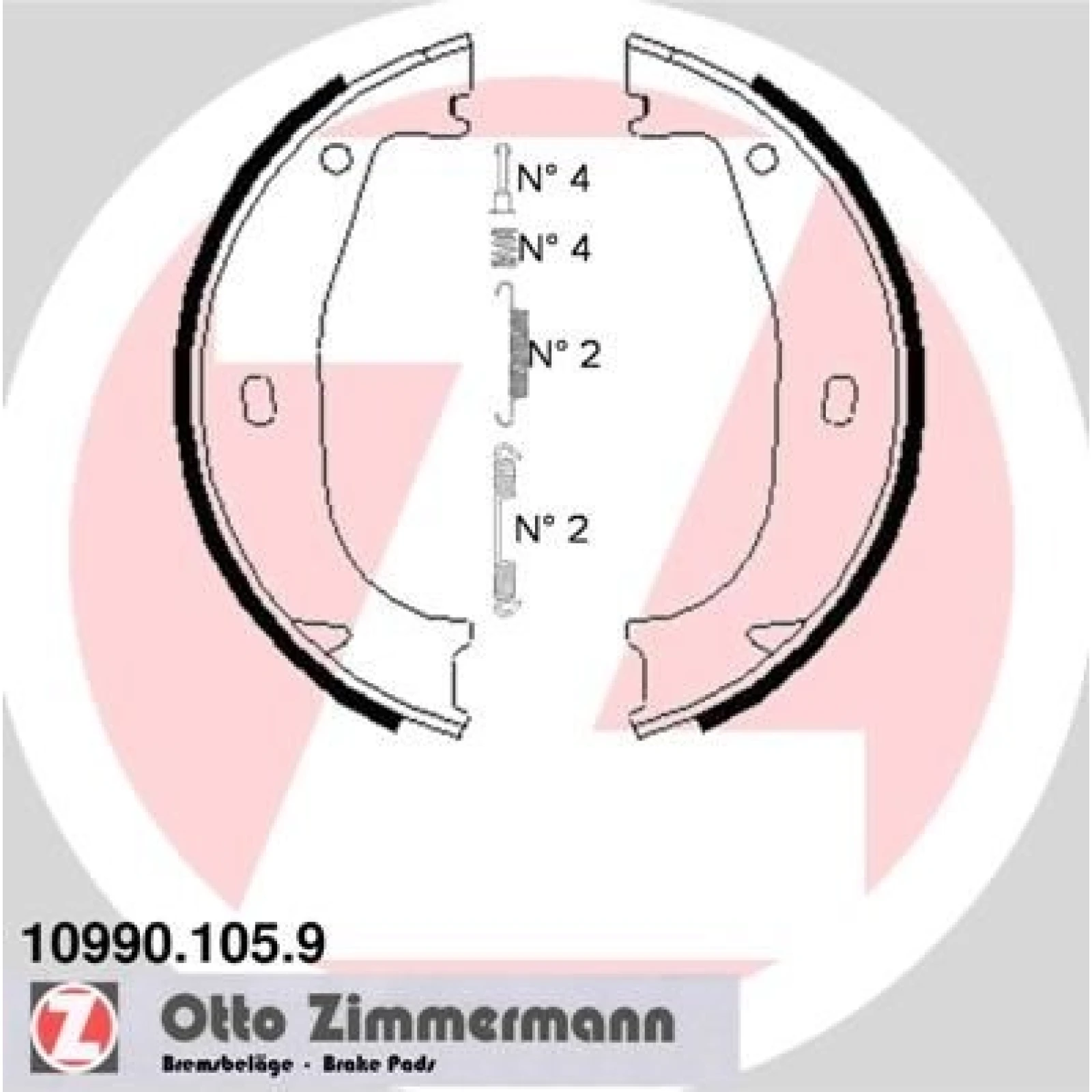 ZIMMERMANN Bremsbacken 10990.105.9