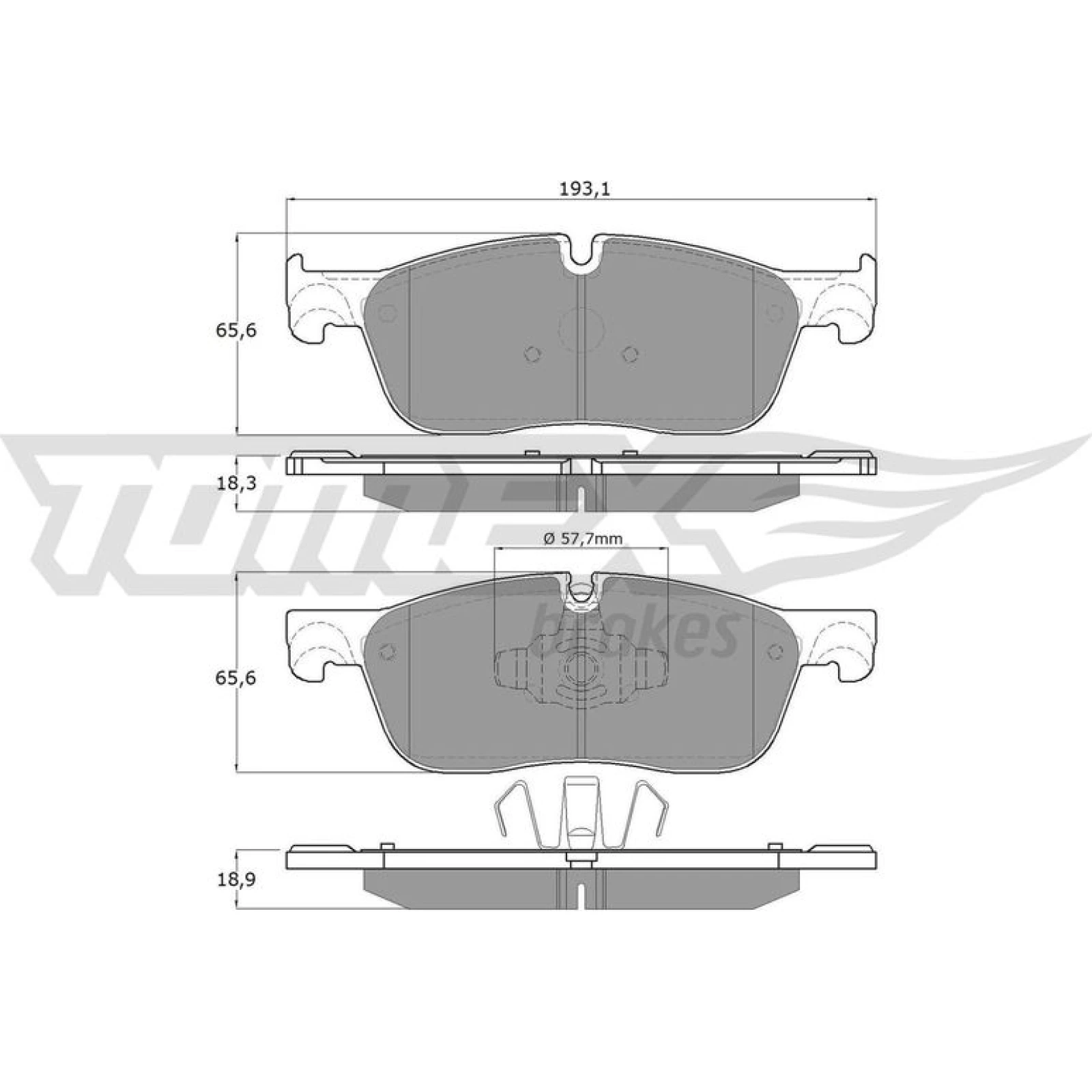 TOMEX brakes Bremsbelagsatz, Scheibenbremse TX 18-151