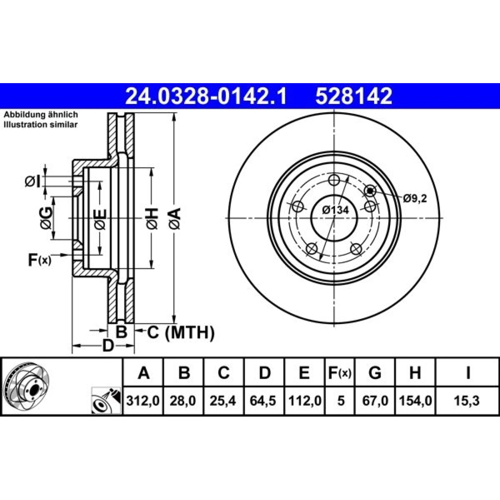 Bremsscheibe 24.0328-0142.1