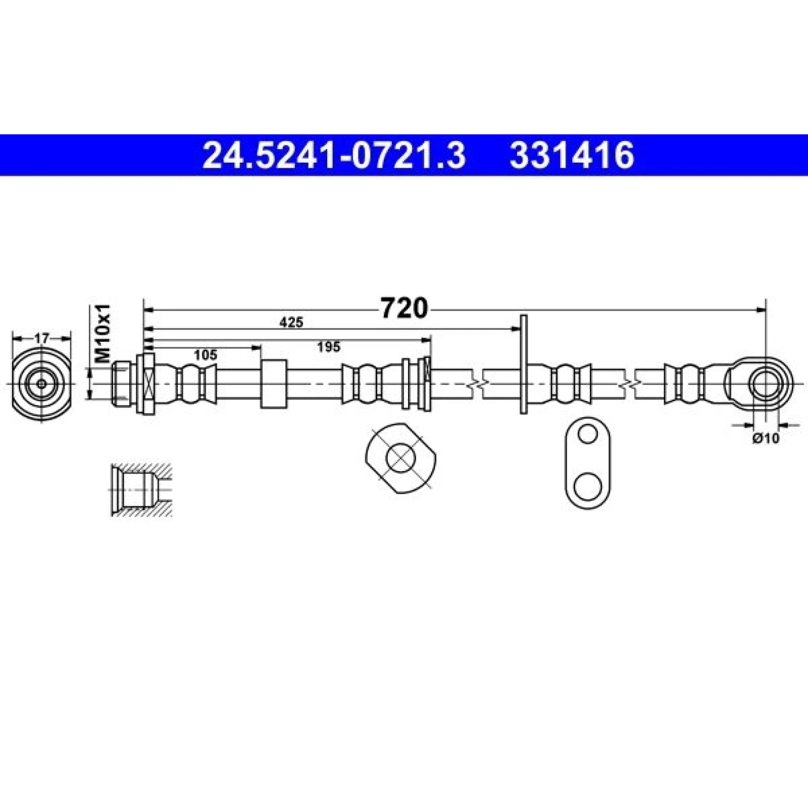 Bremsschlauch 24.5241-0721.3
