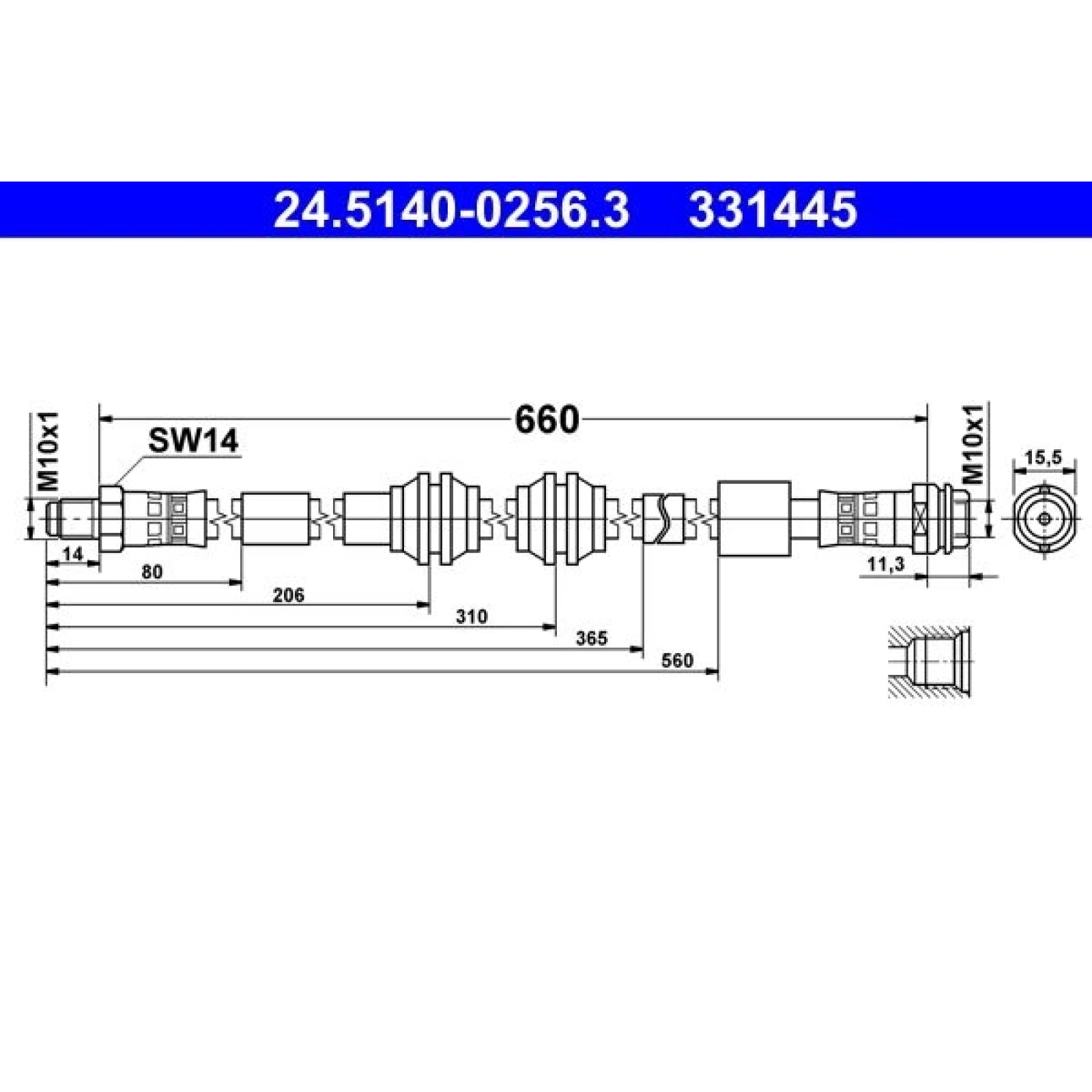 Bremsschlauch 24.5140-0256.3