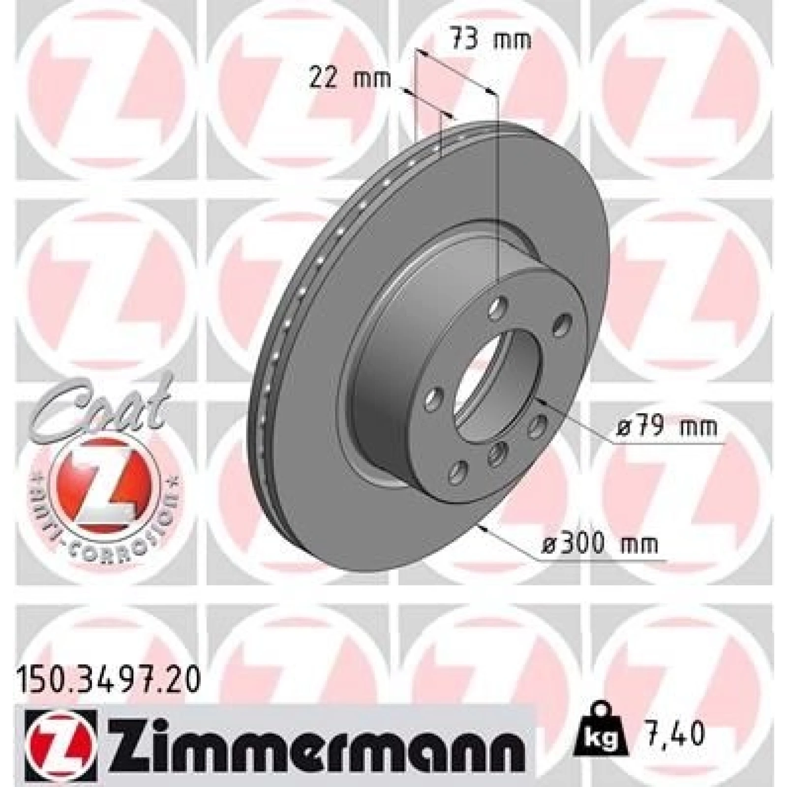 ZIMMERMANN Bremsscheibe 150.3497.20